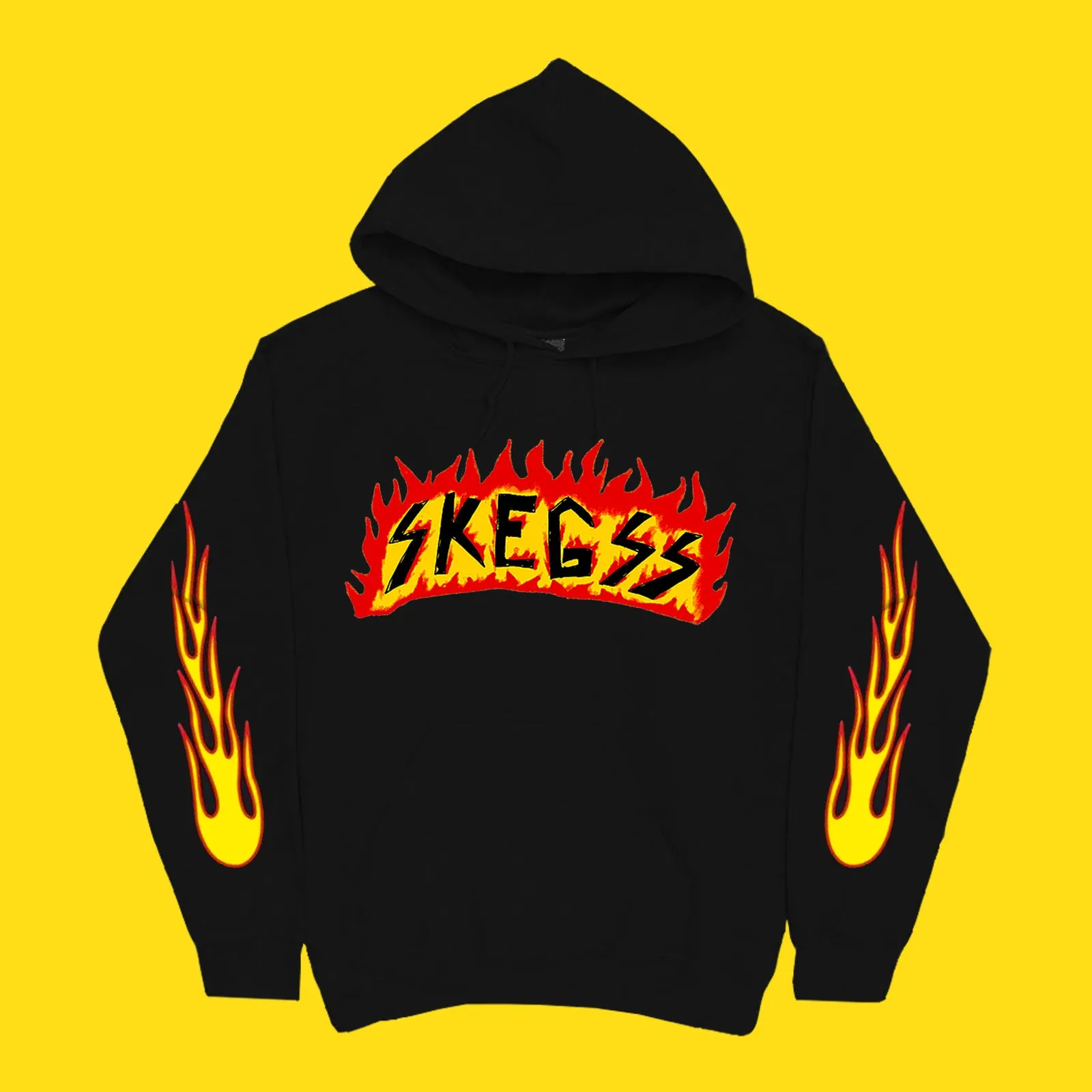 FLAME LOGO HOODIE (BLACK)