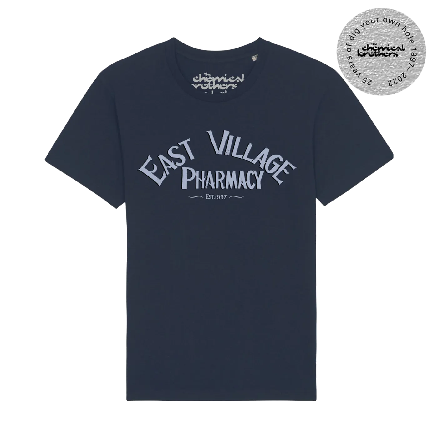 The Chemical Brothers EAST VILLAGE PHARMACY NAVY T-SHIRT