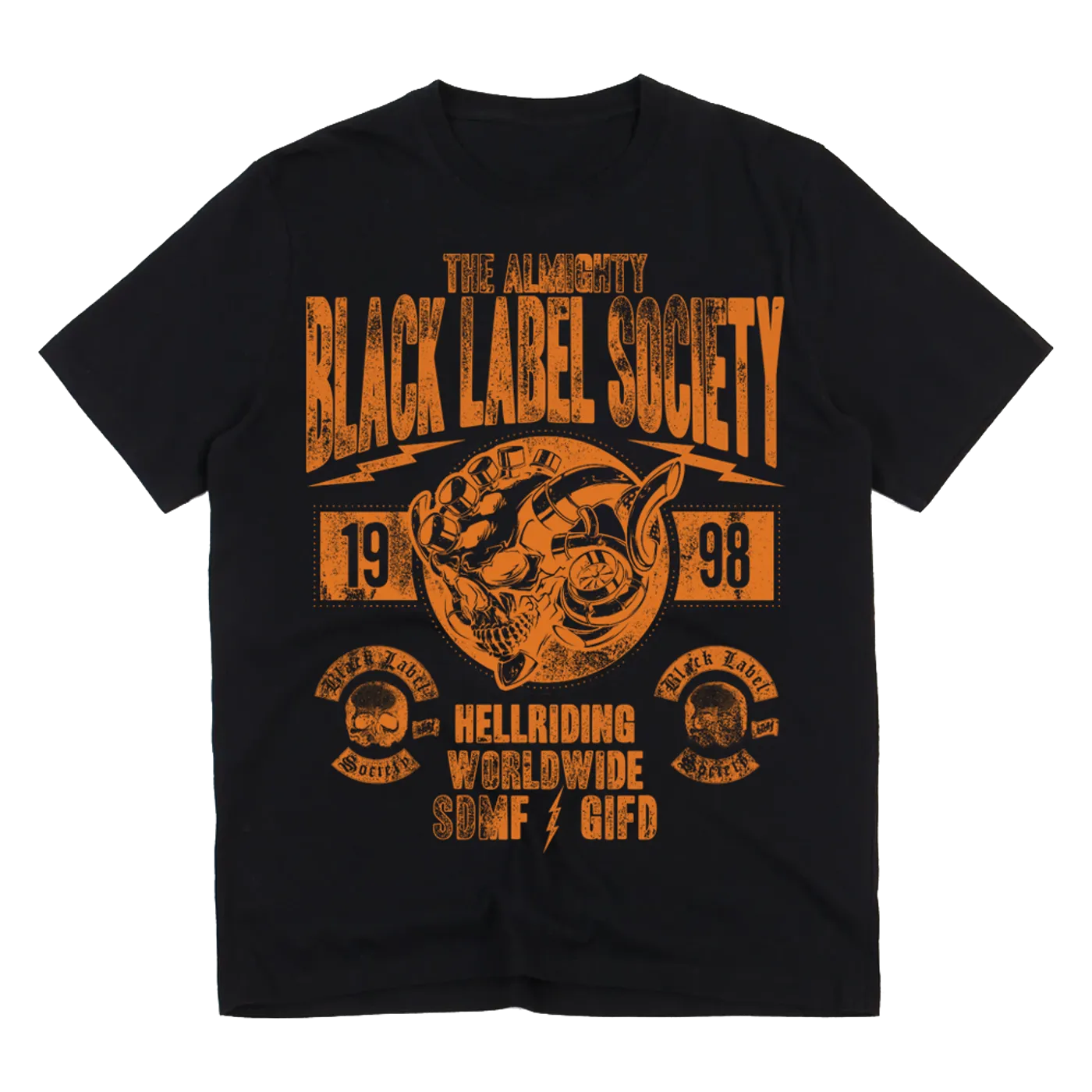 Black Label Society Hell Riding Worldwide Mens Tee