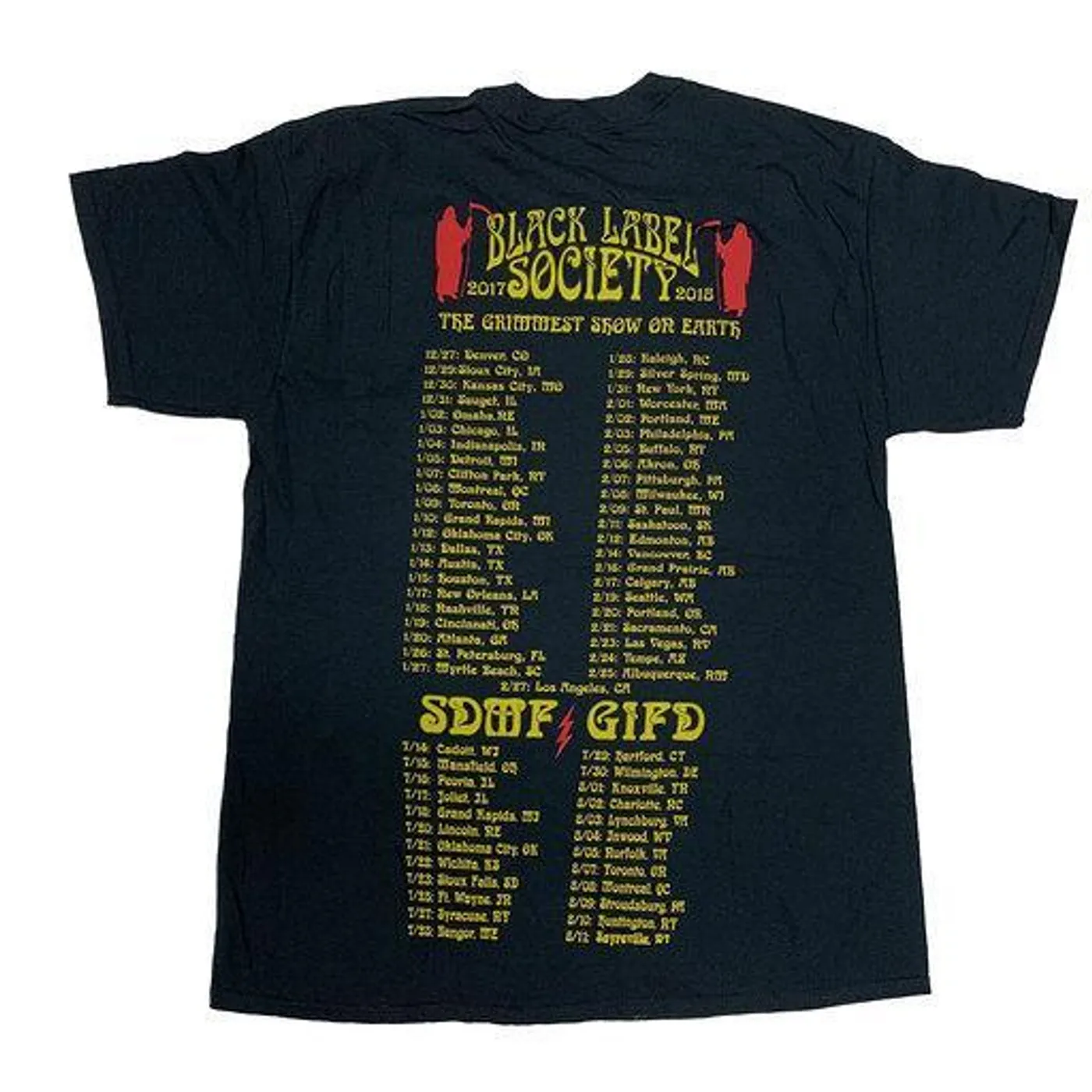 Black Label Society Grimmest Show On Earth Tour Tee