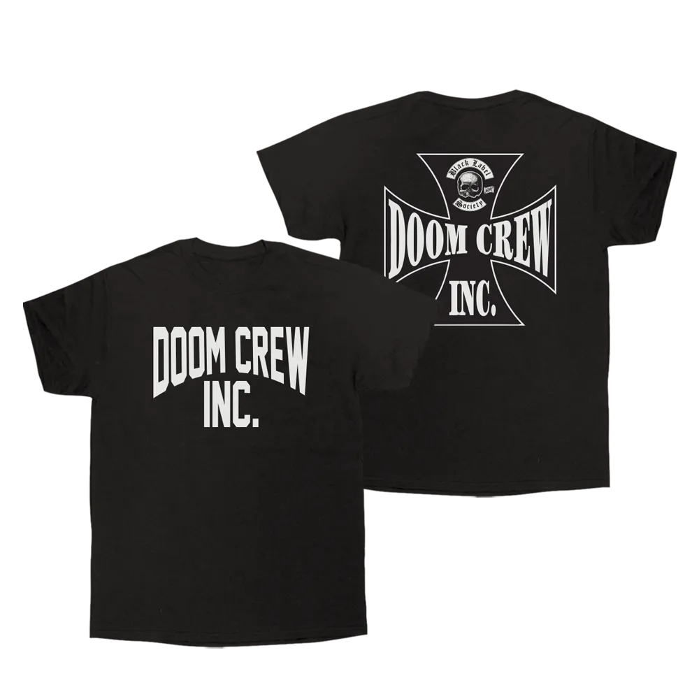 Doom Crew Inc. Collegiate Black Tee