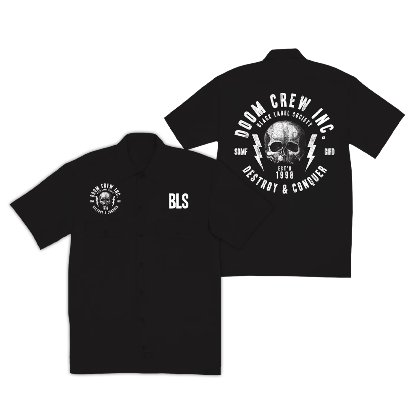 Black Label Society Doom Crew Inc. Destroy & Conquer Black Workshirt