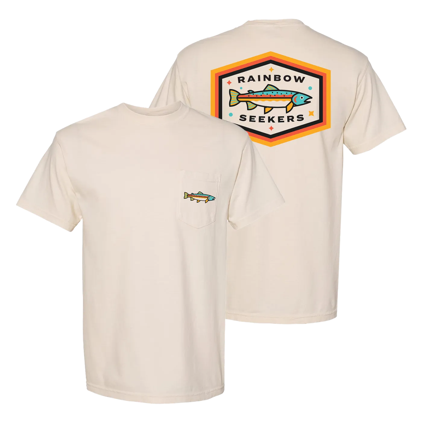 Joe Hertler & The Rainbow Seekers Rainbow Trout Pocket Tee