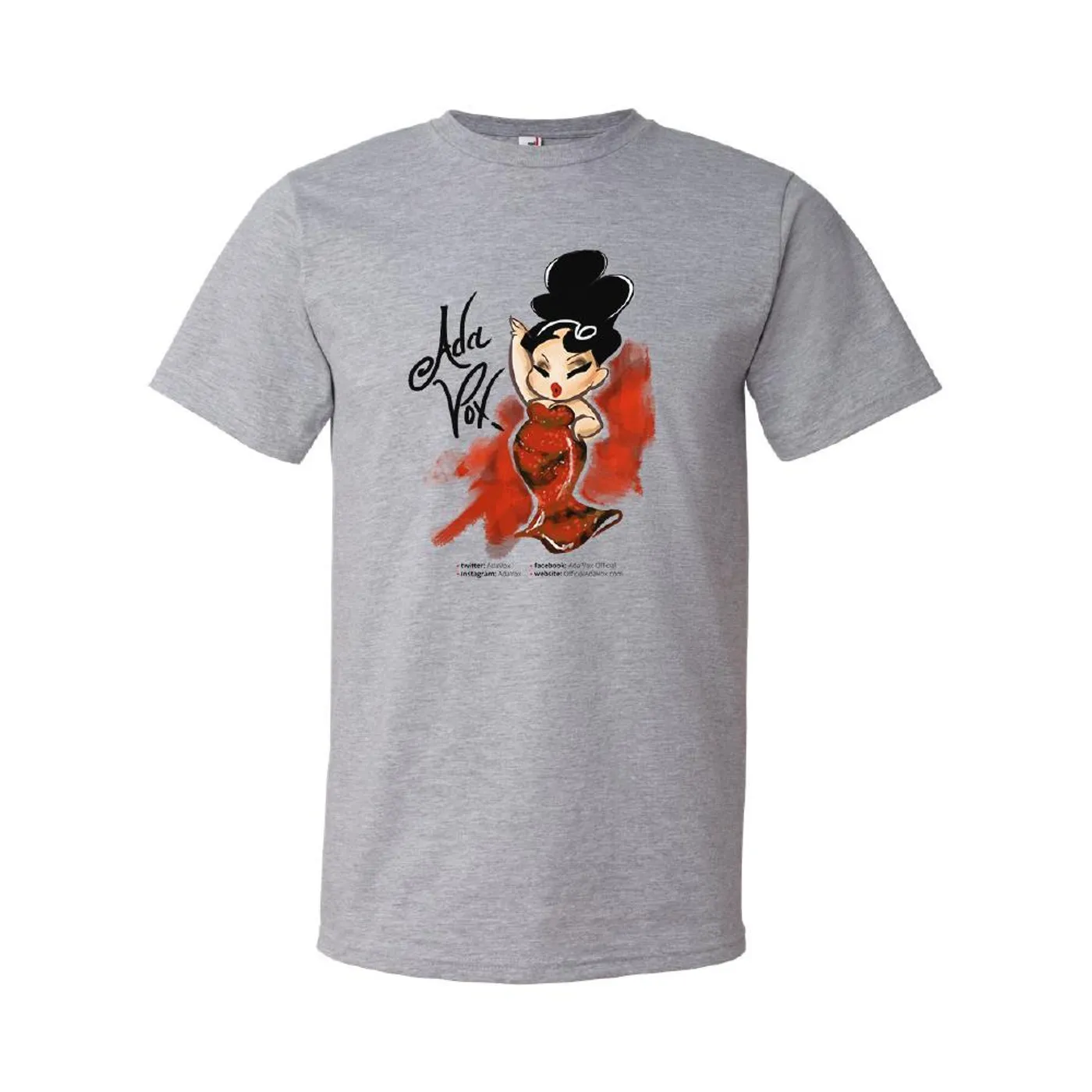 Ada Vox - Red Dress Tee (Grey)