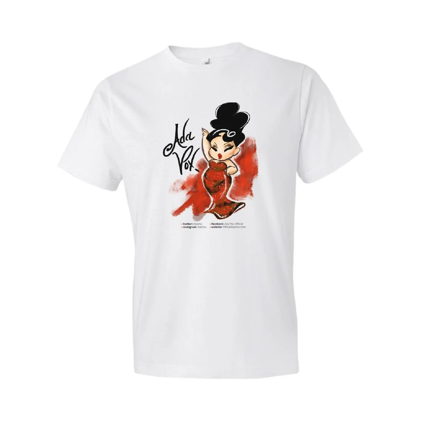 Ada Vox - Red Dress Tee (White)