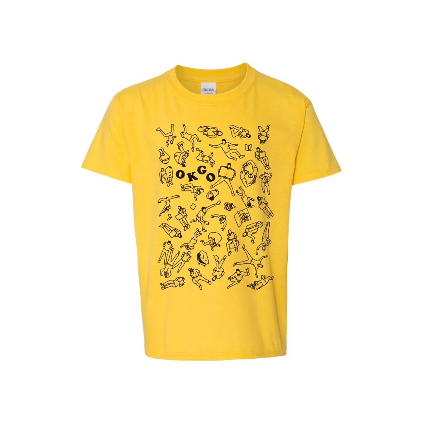 OK Go - Upside Down & Inside Out Collage Youth Tee (Yellow)