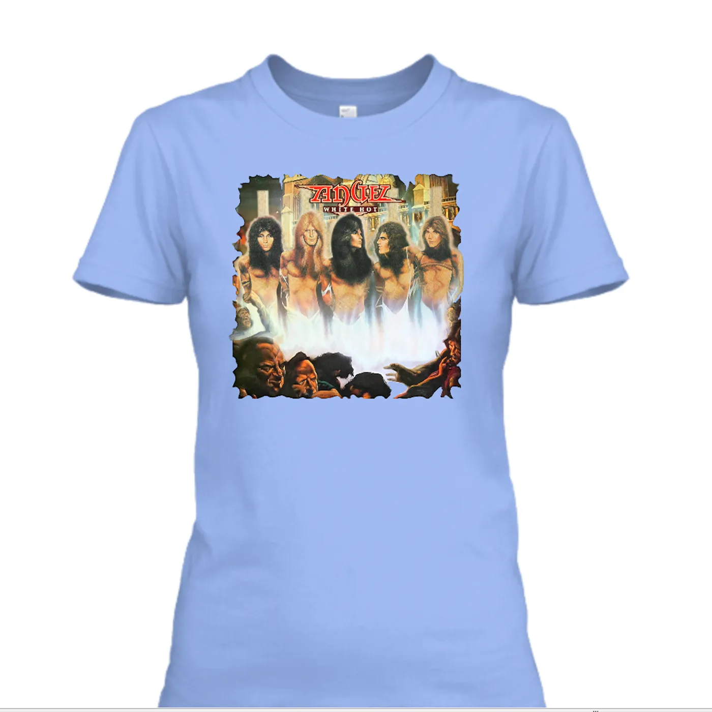 Punky Meadows - ANGEL WHITE HOT Women's Tee (Blue)