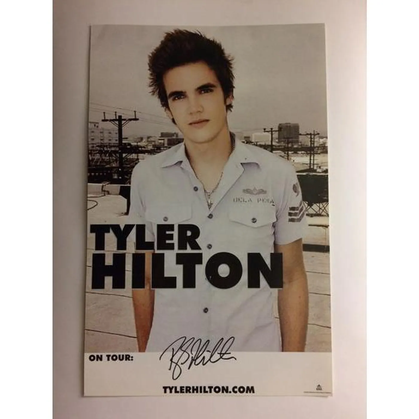 Tyler Hilton - Signed Vintage White Tour Poster