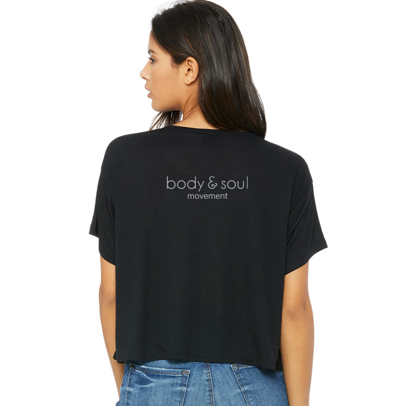 Body & Soul Movement Body and Soul Movement - PRACTICE Women’s Flowy Boxy Tee (Black)
