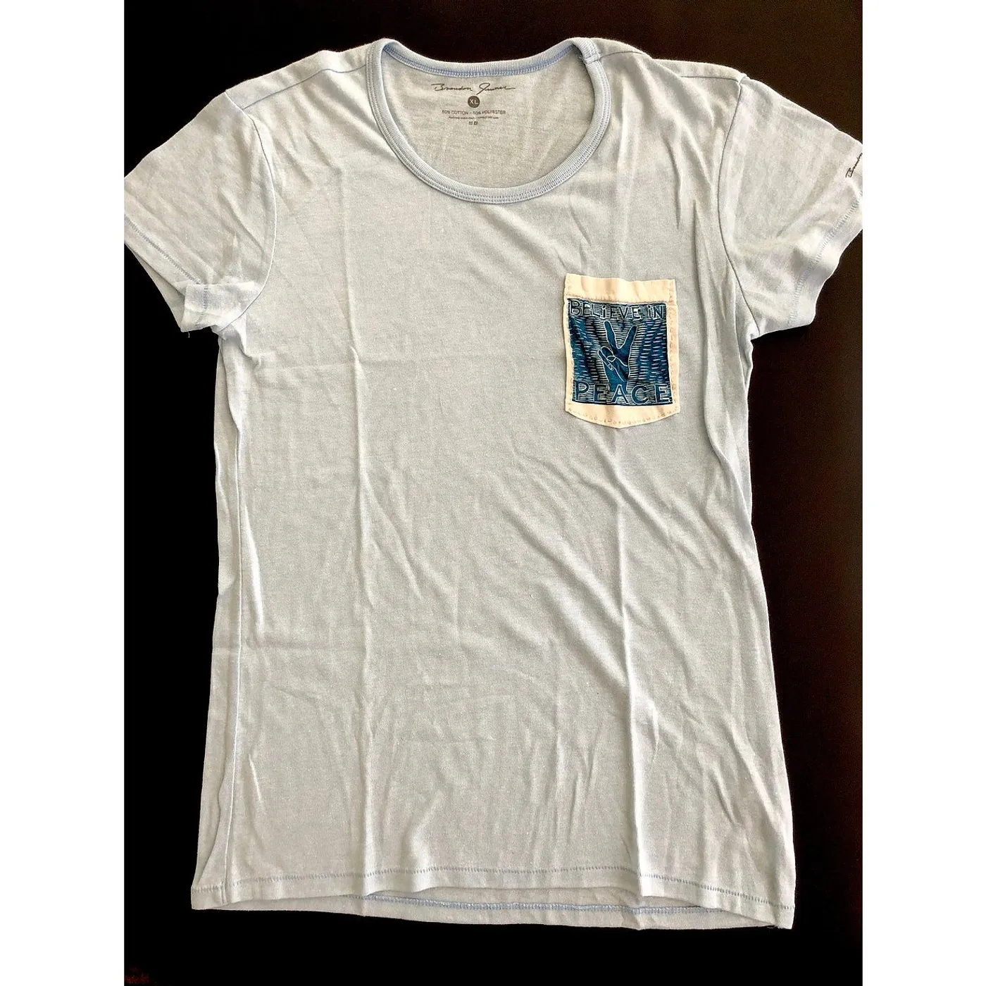 Brandon Jenner - Custom Hand Sewn Pocket Tee (Sky Blue)