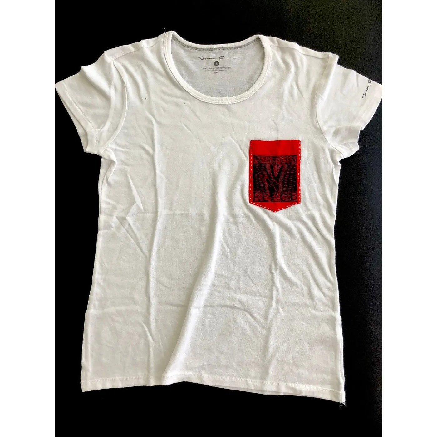 Brandon Jenner - Custom Hand Sewn Pocket Tee (White)