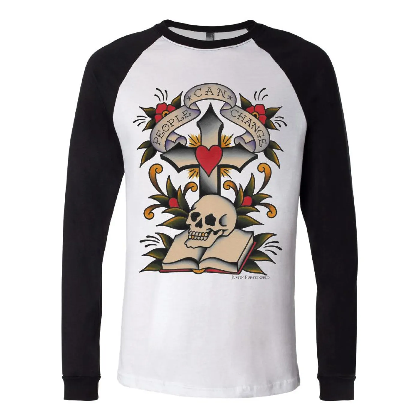 Justin Furstenfeld Gunner Black Co - People Can Change Cross Longsleeve Tee