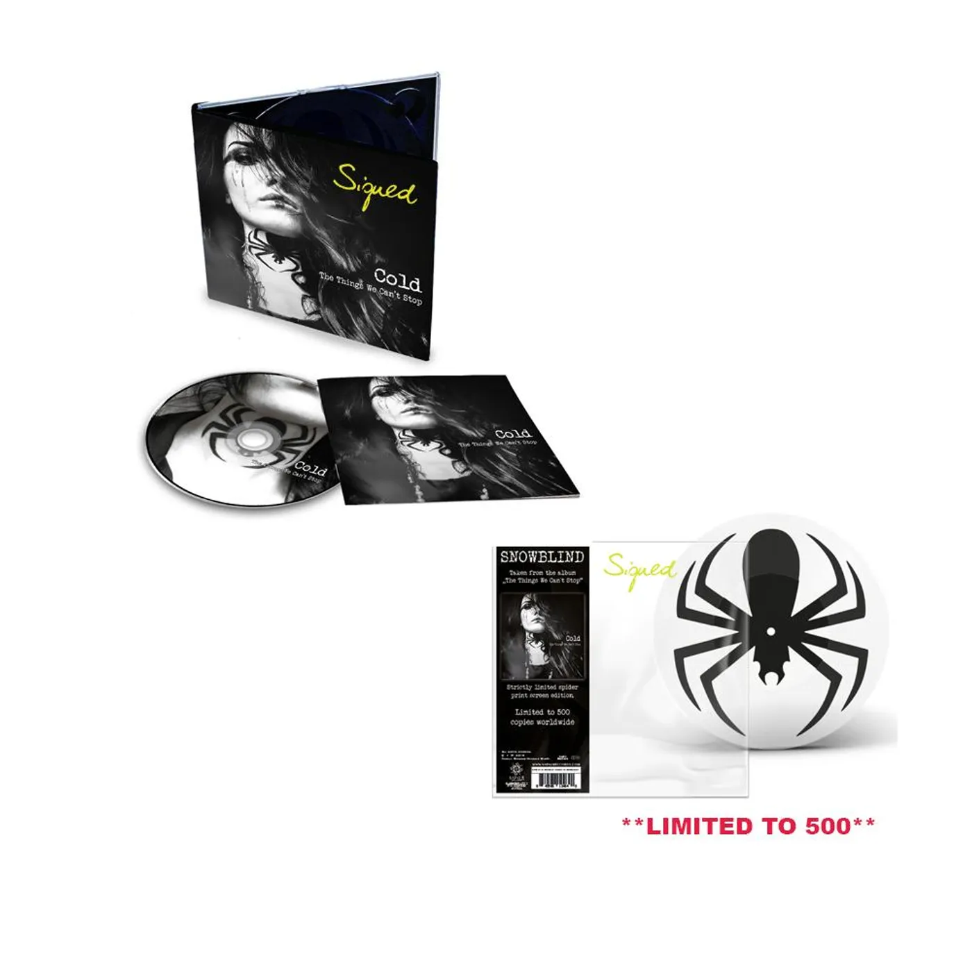 Cold - The Things We Can't Stop SIGNED CD + Snowblind 7" Single