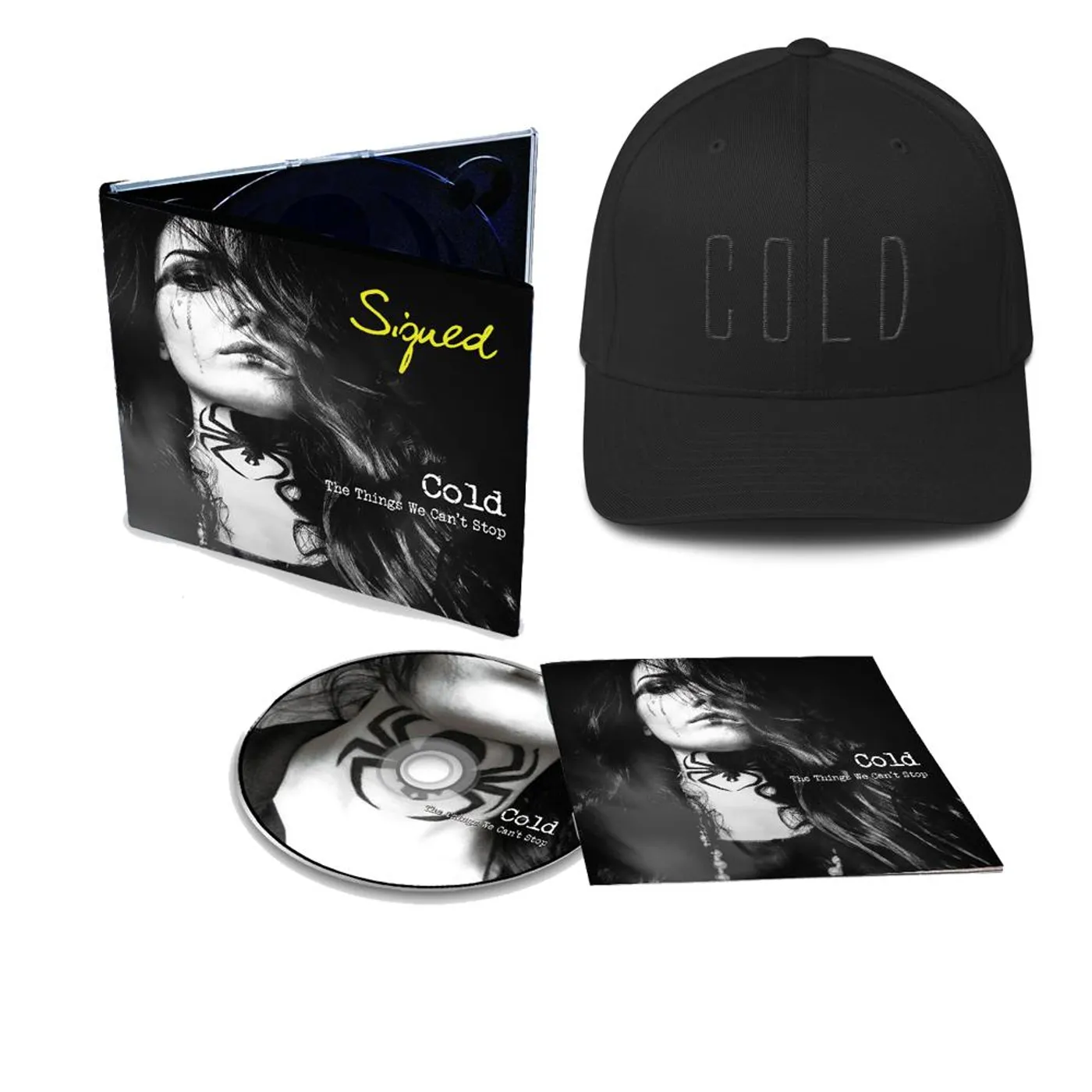 Cold - The Things We Can't Stop SIGNED CD + Hat