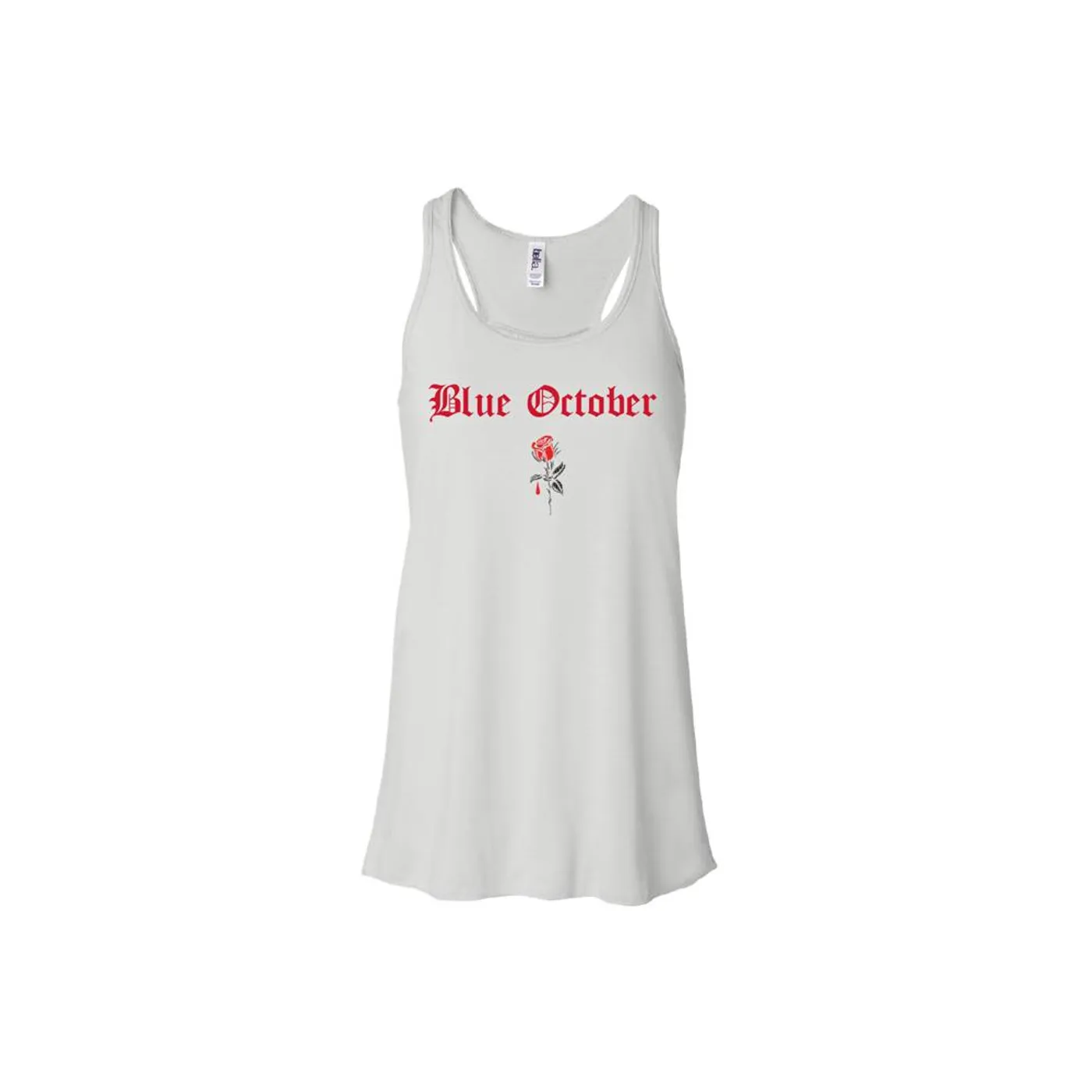 Blue October - Ladies Rose Flowy Tank (White)