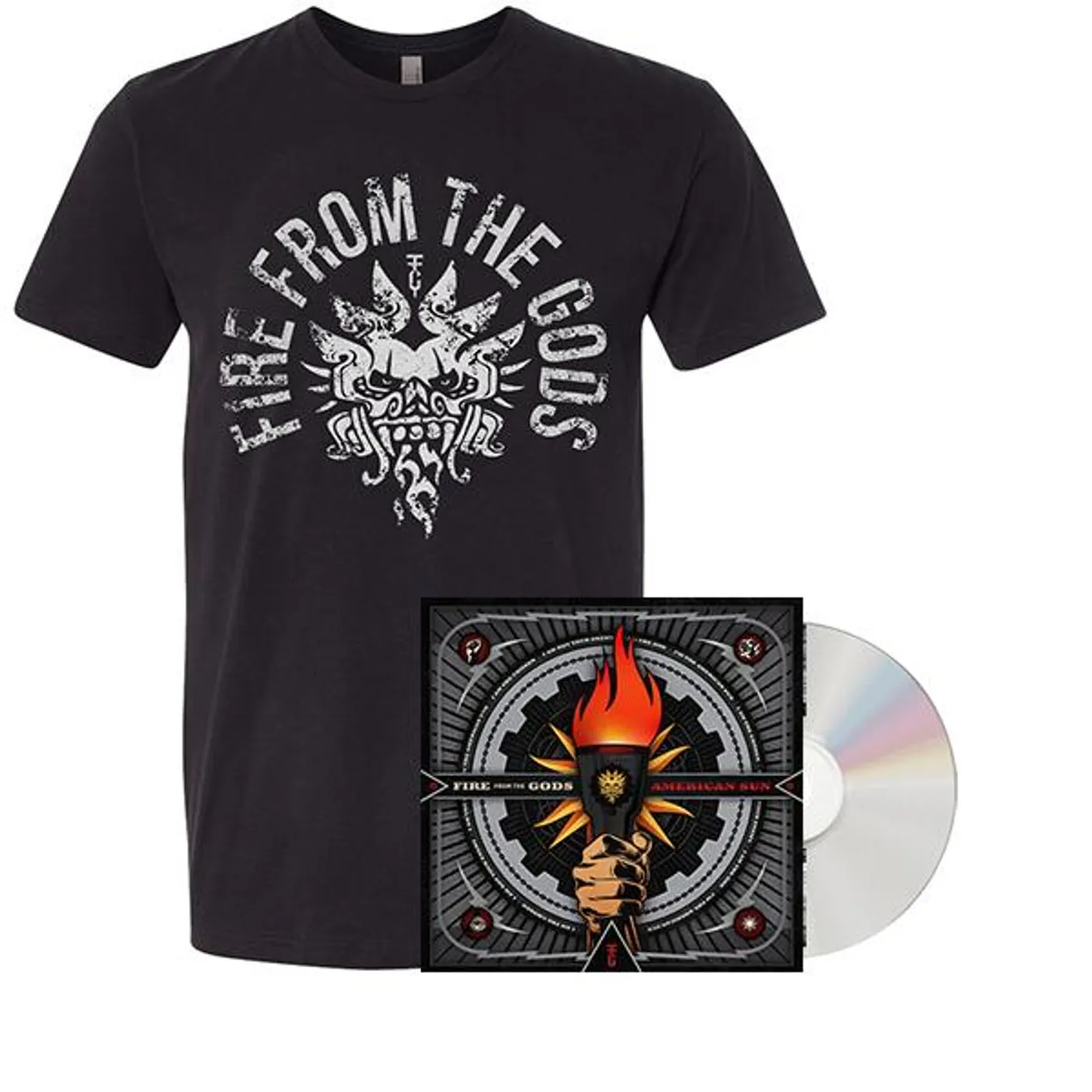 Fire From The Gods - E7Lg Fire From the Gods - Sun God Tee + Signed CD Bundle