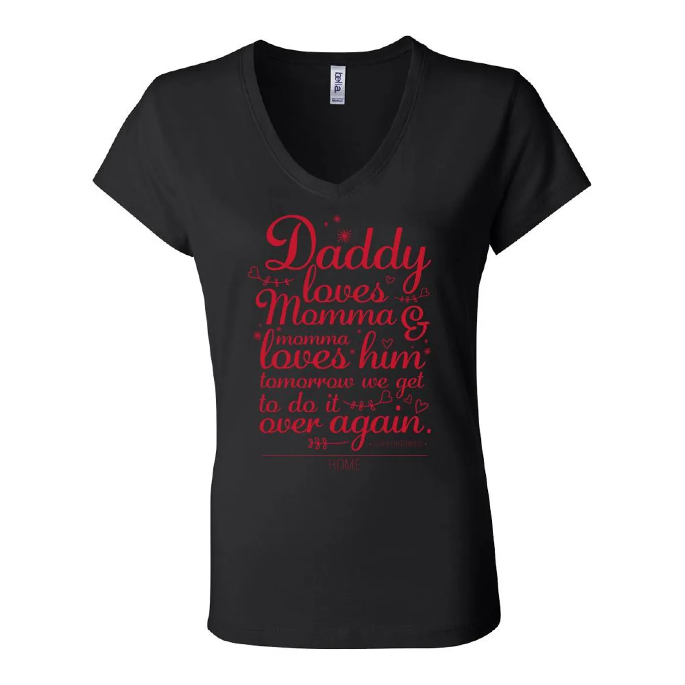 Gunner Black Co Justin Furstenfeld - Home Lyrics Womens V-Neck Tee