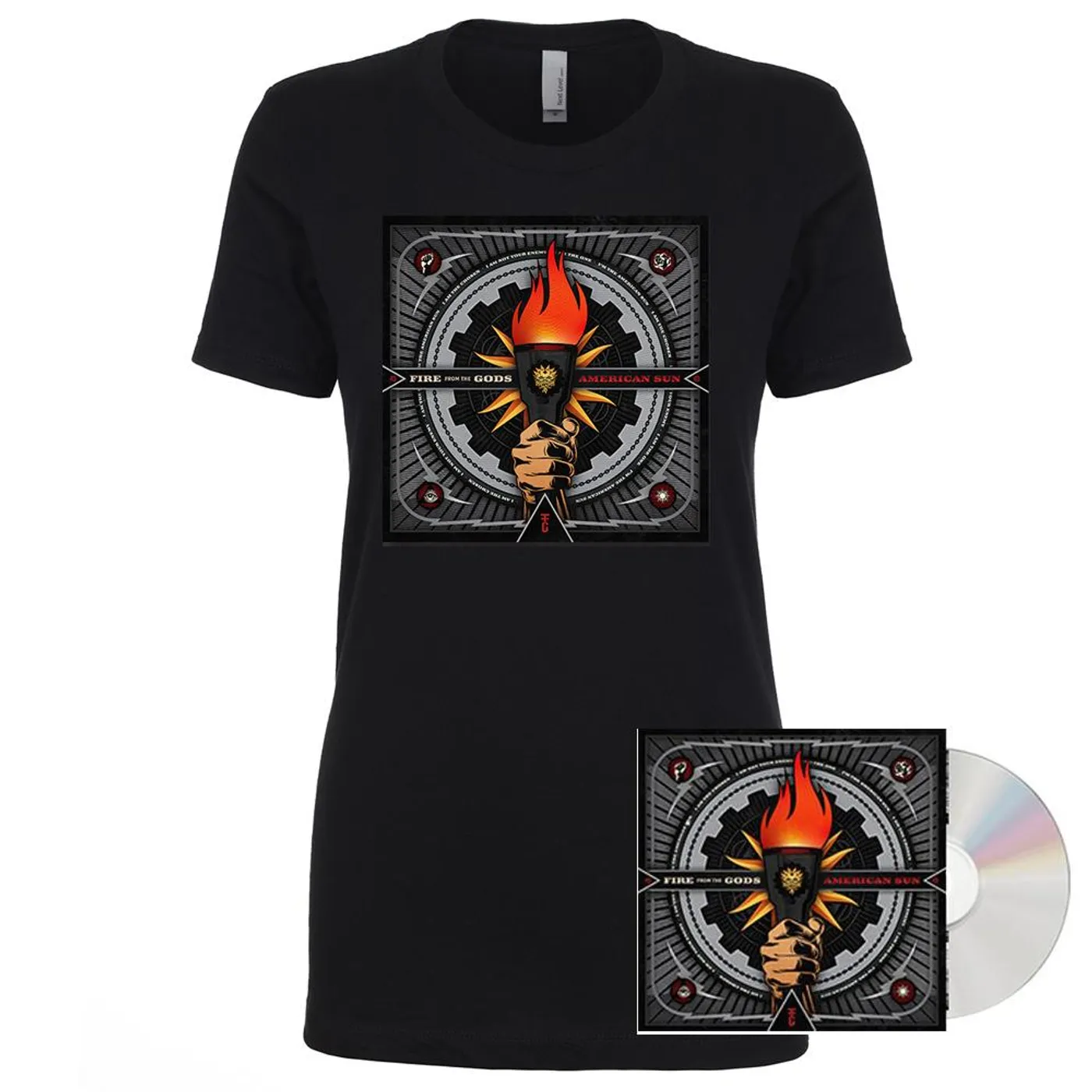 Fire From The Gods - E7Lg Fire From the Gods - Women's Album Tee + Signed CD Bundle