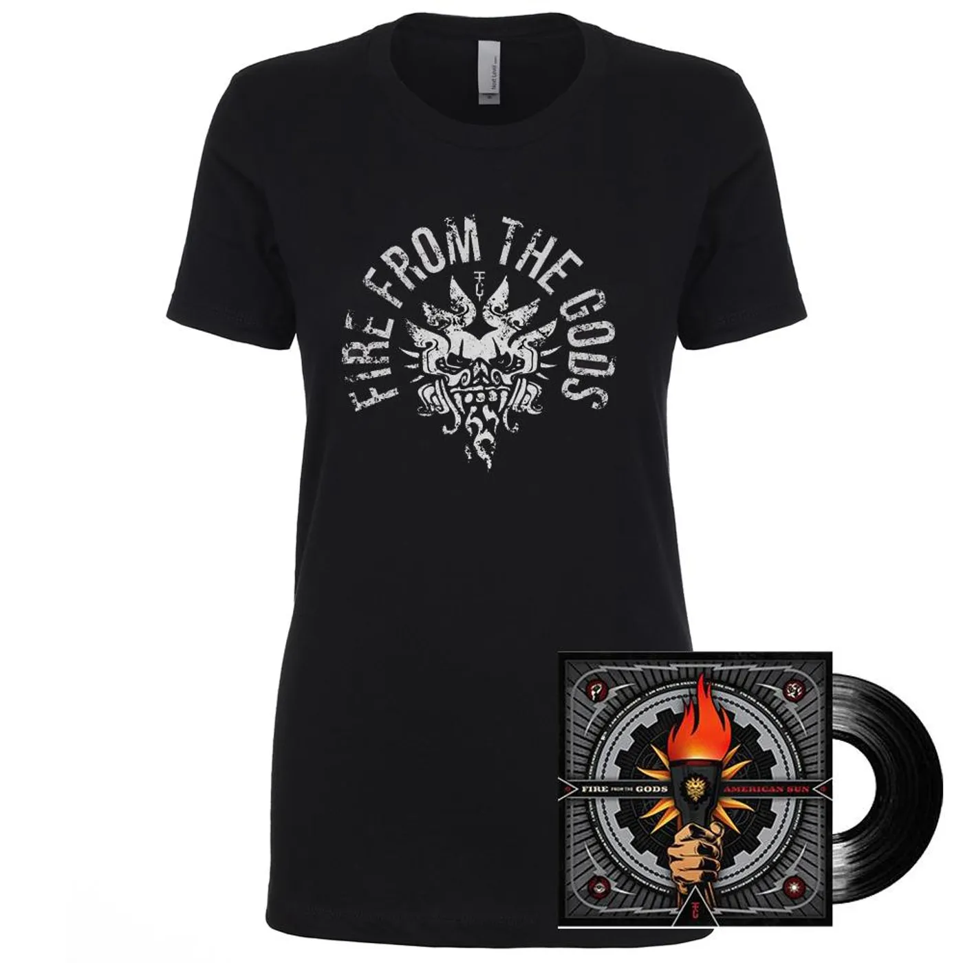Fire From The Gods - E7Lg Fire From the Gods - Women's Sun God Tee + Signed Vinyl Bundle