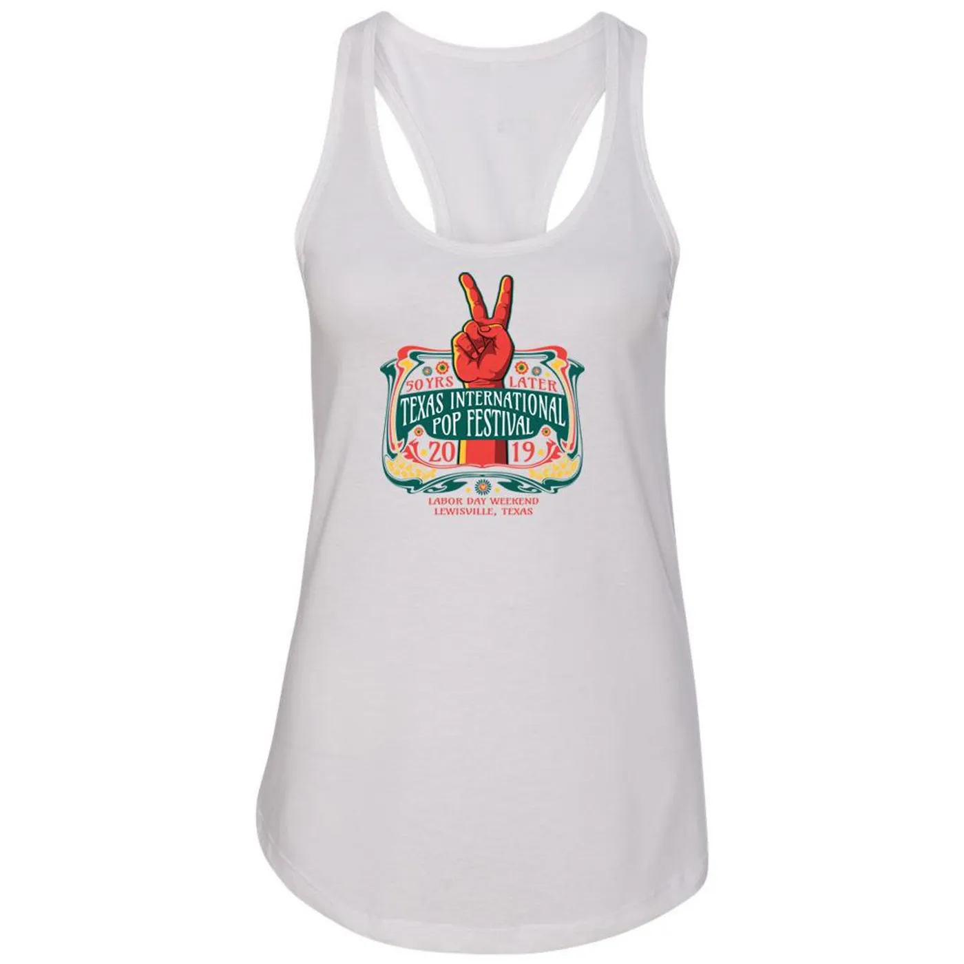 Texas International Pop Festival - Ladies Logo Tank (White)