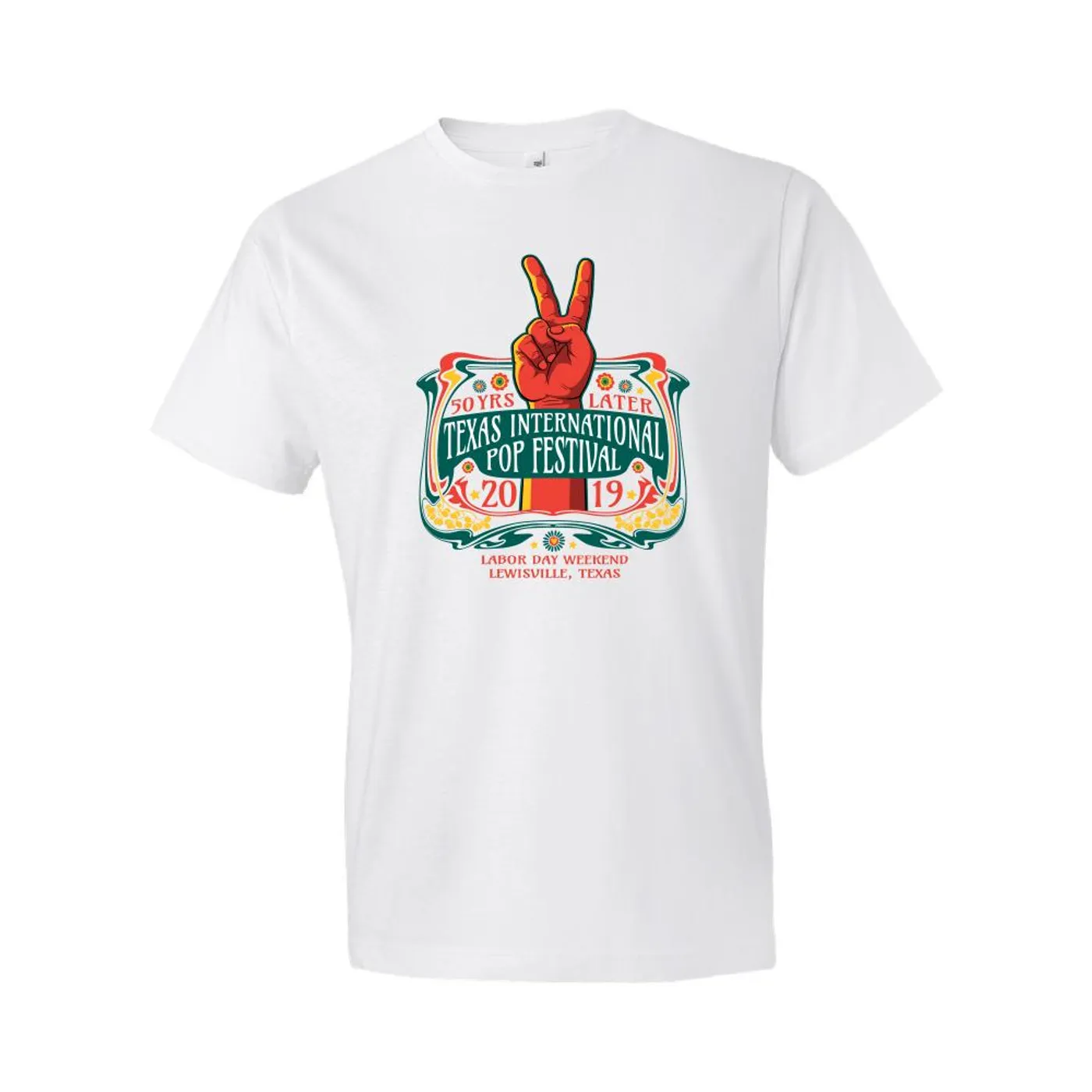 Texas International Pop Festival - Full Size Logo Tee (White)