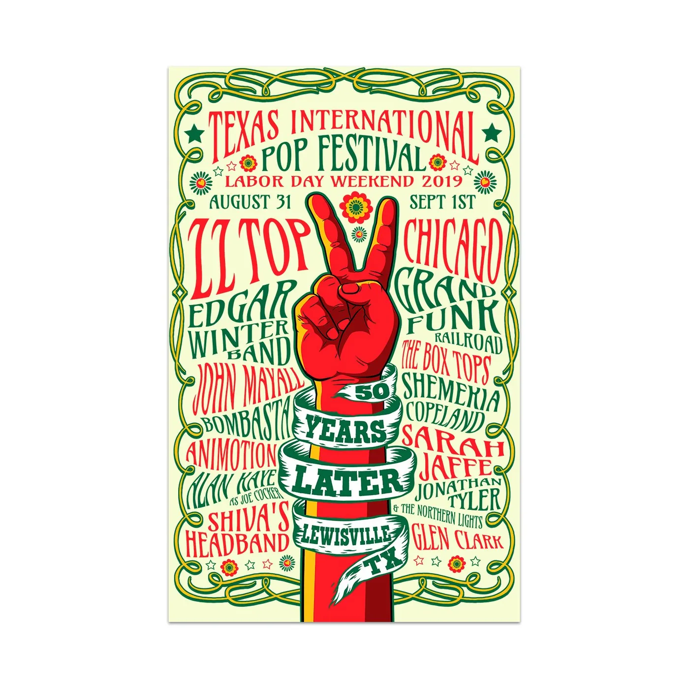 Texas International Pop Festival - Limited Edition Screenprint Poster