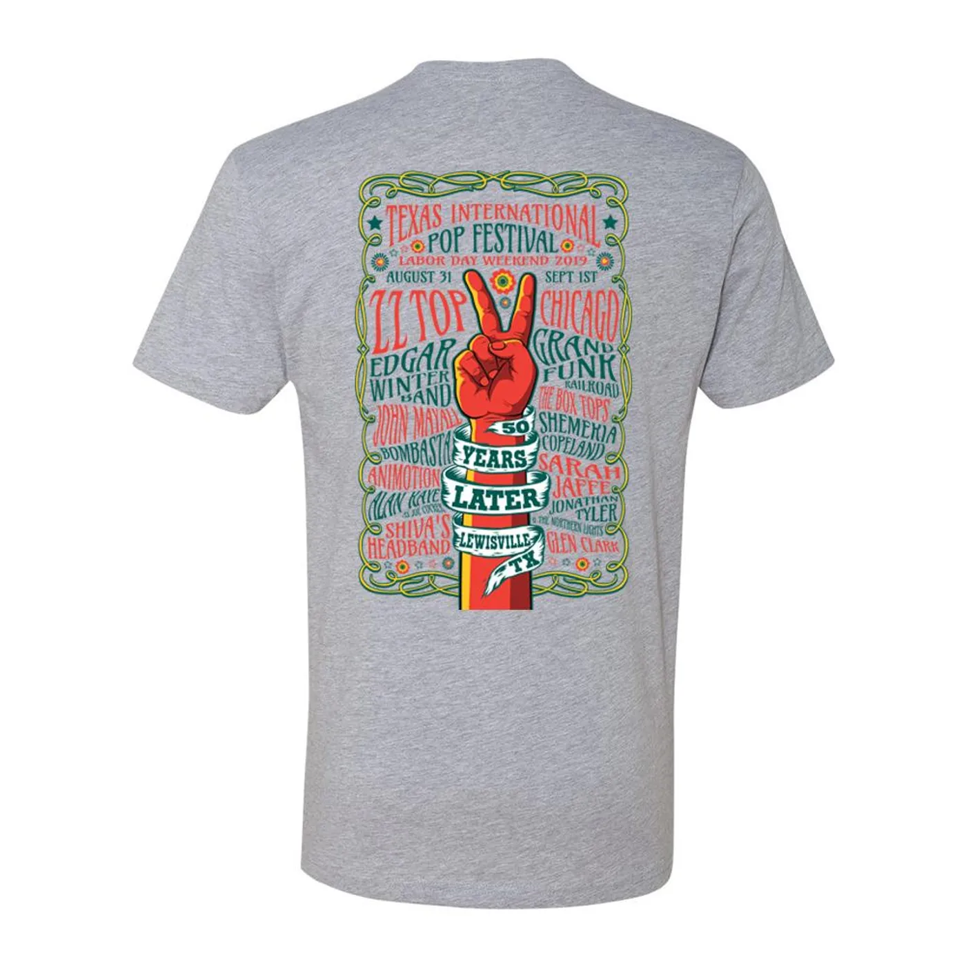 Texas International Pop Festival - Logo Tee (Heather Grey)