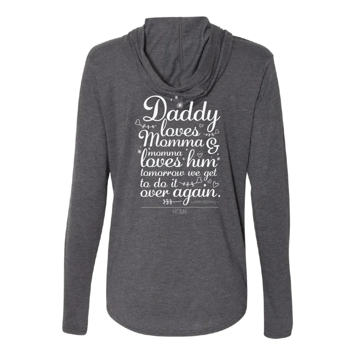 Gunner Black Co Justin Furstenfeld - Home Lyric Ladies Hoodie