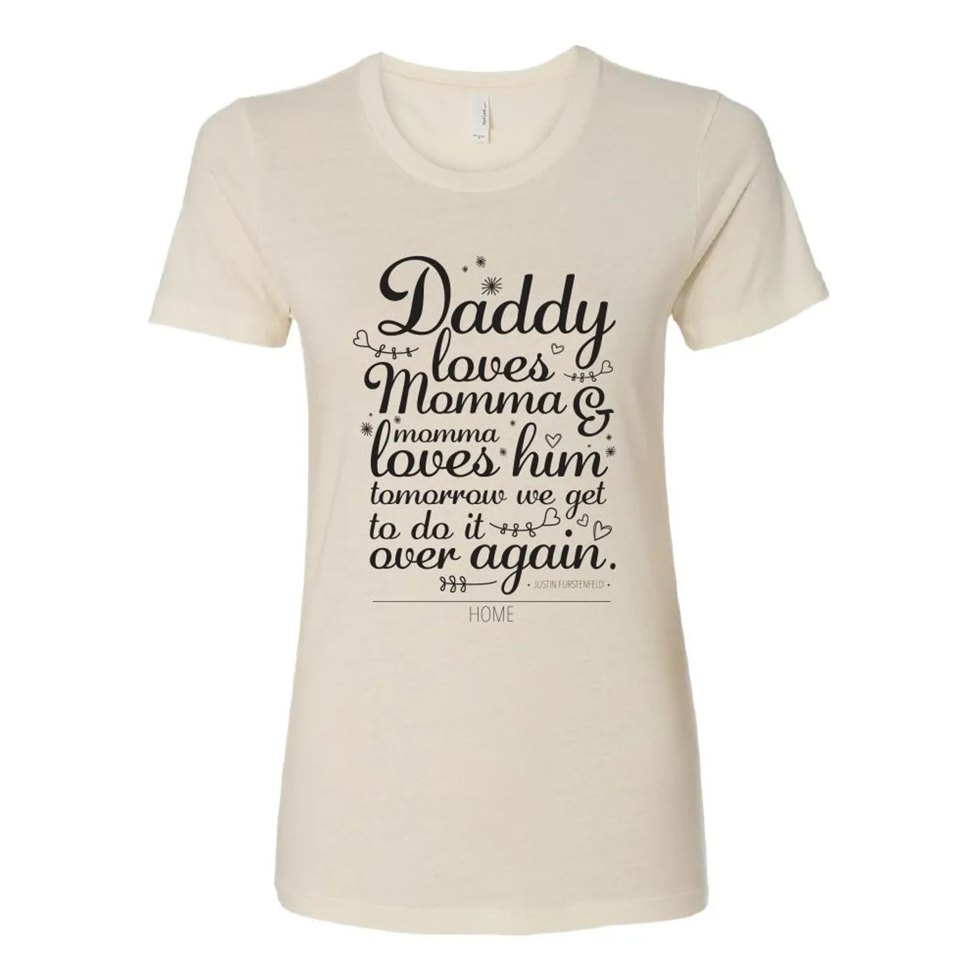 Gunner Black Co Justin Furstenfeld - Home Lyrics Womens Tee (Cream)