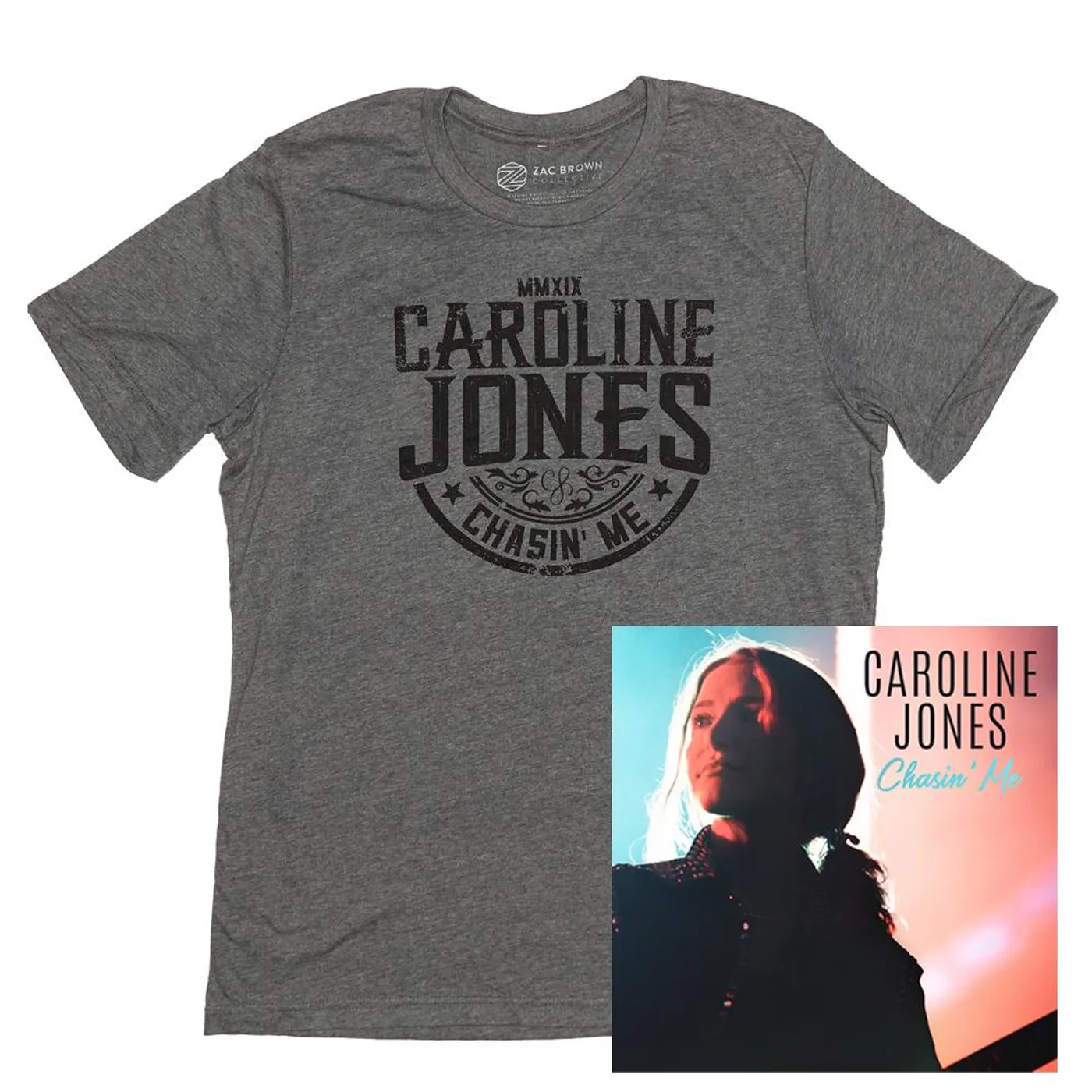 Caroline Jones - Chasin' Me CD + Tee Bundle