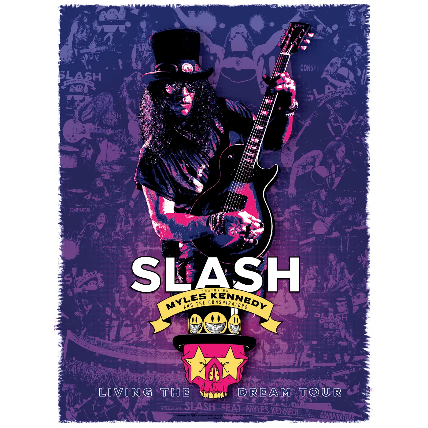 Slash Featuring Myles Kennedy & The Conspirators - Living The Dream Tour Poster Print