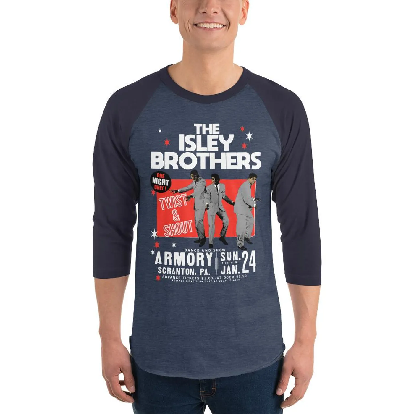 The Isley Brothers - Vintage Twist and Shout Baseball Tee