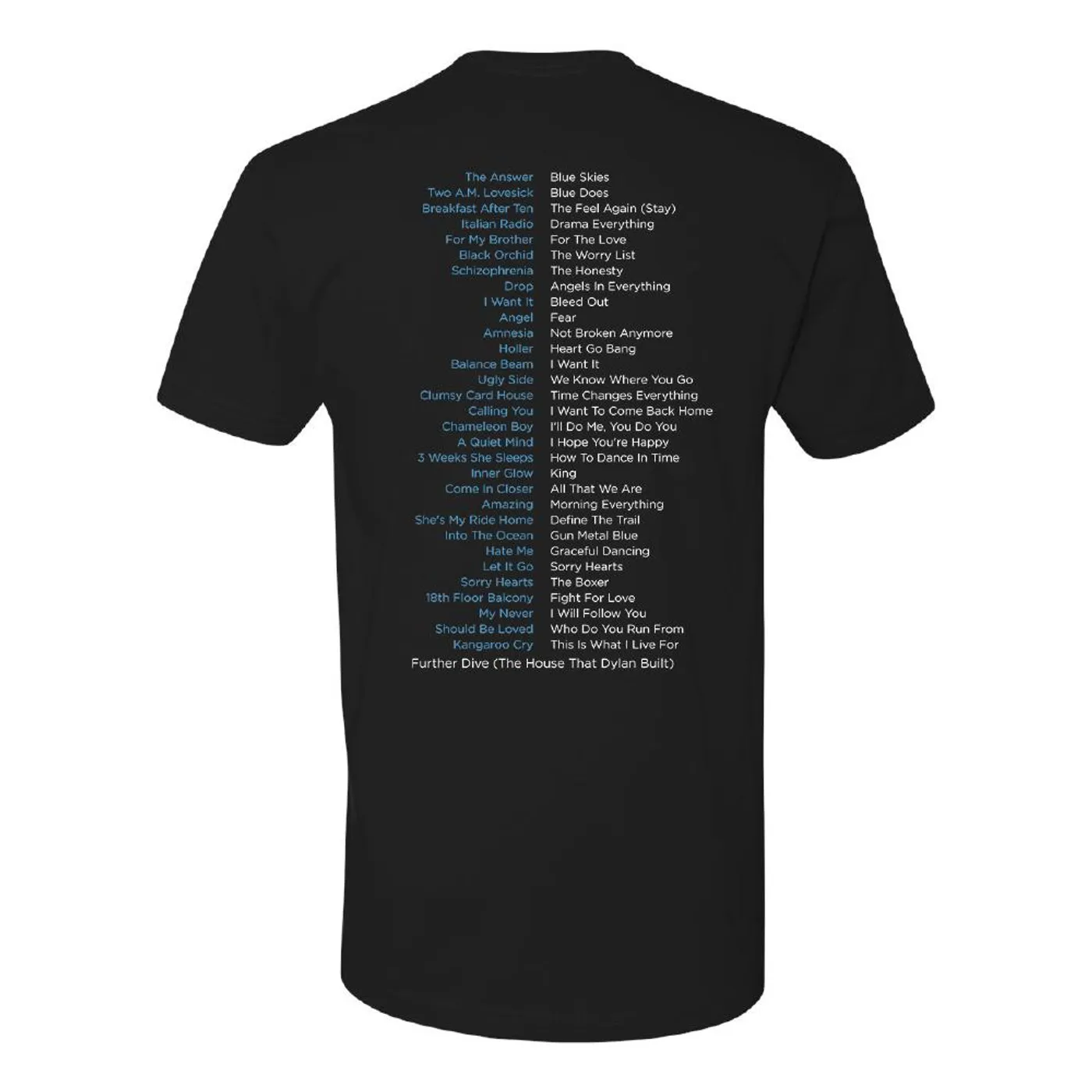 Gunner Black Co Justin Furstenfeld - Open Book 2019 Songs Tee (Small Only)