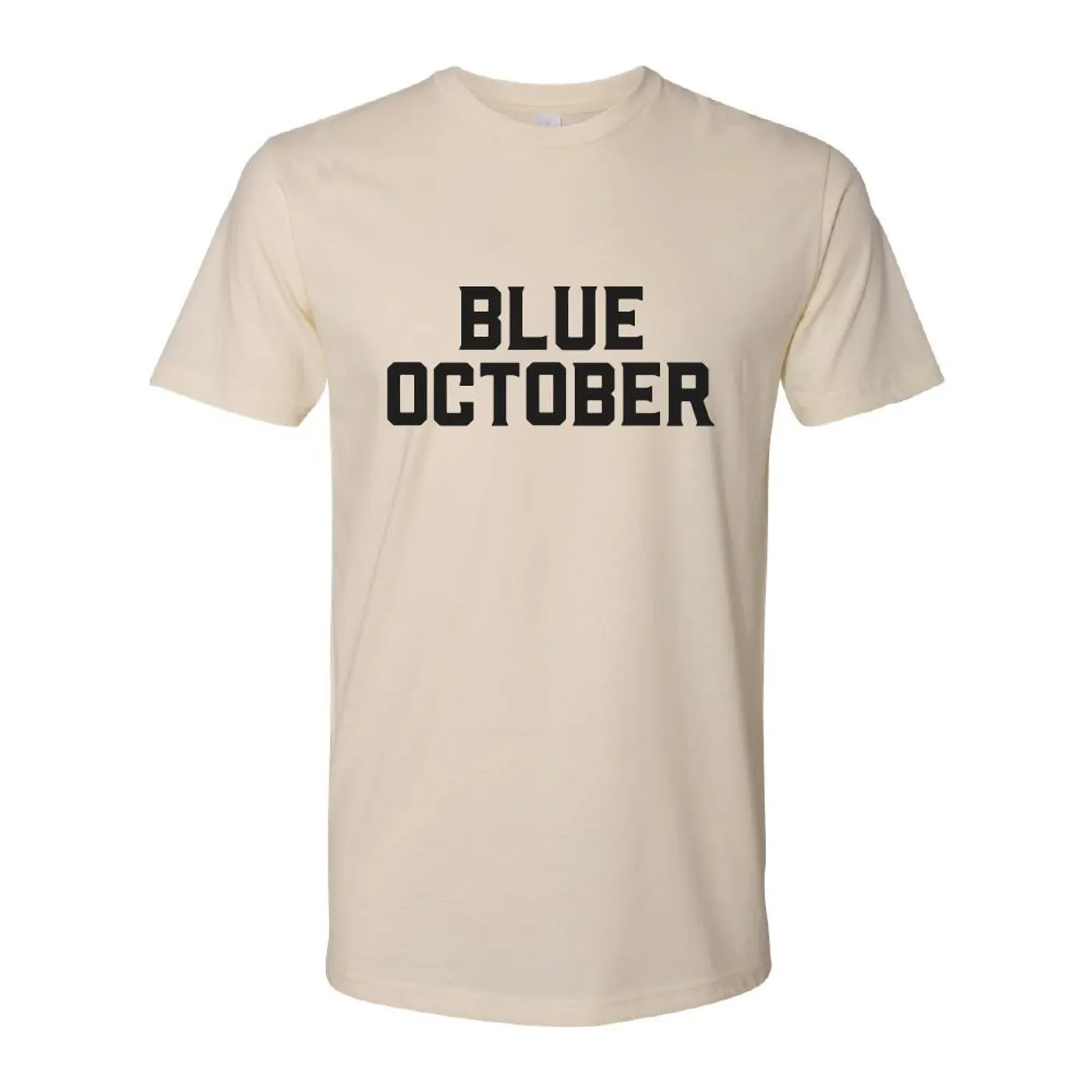 Blue October - Block Text Tee (Cream)