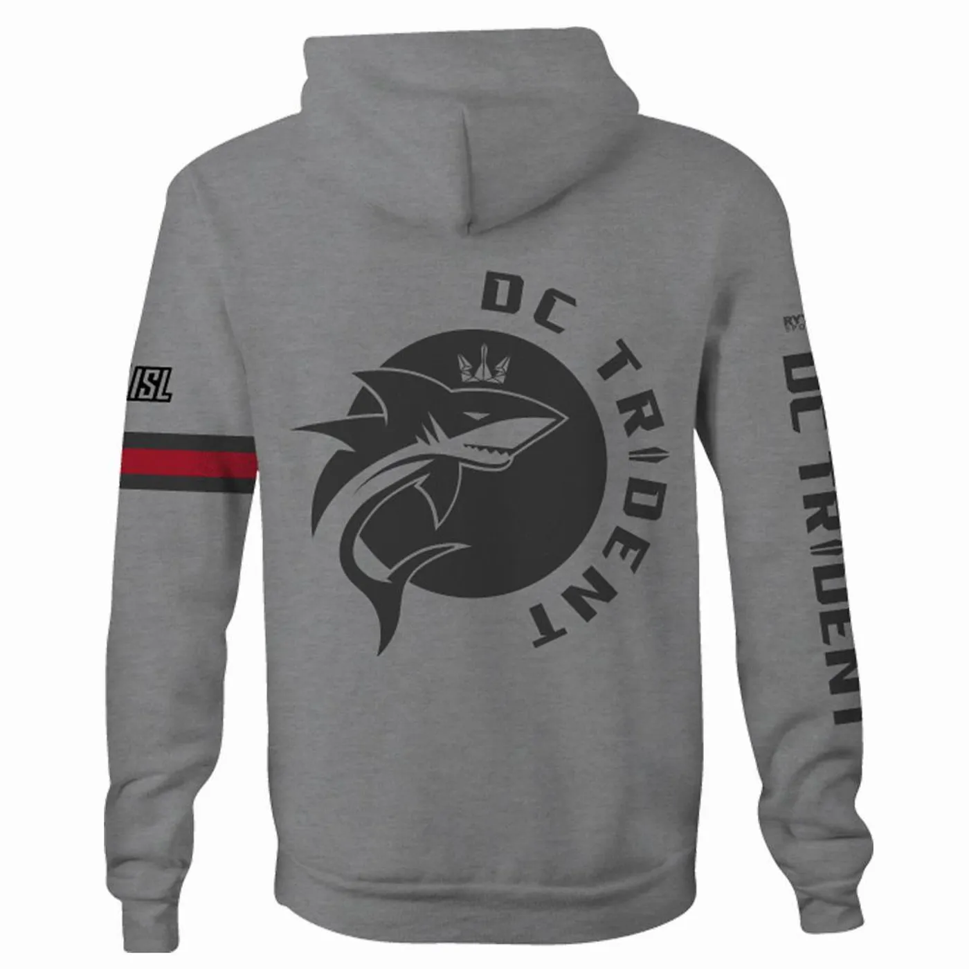 DC Trident - Custom Heathered Gray Unisex Adult Hooded Sweatshirt