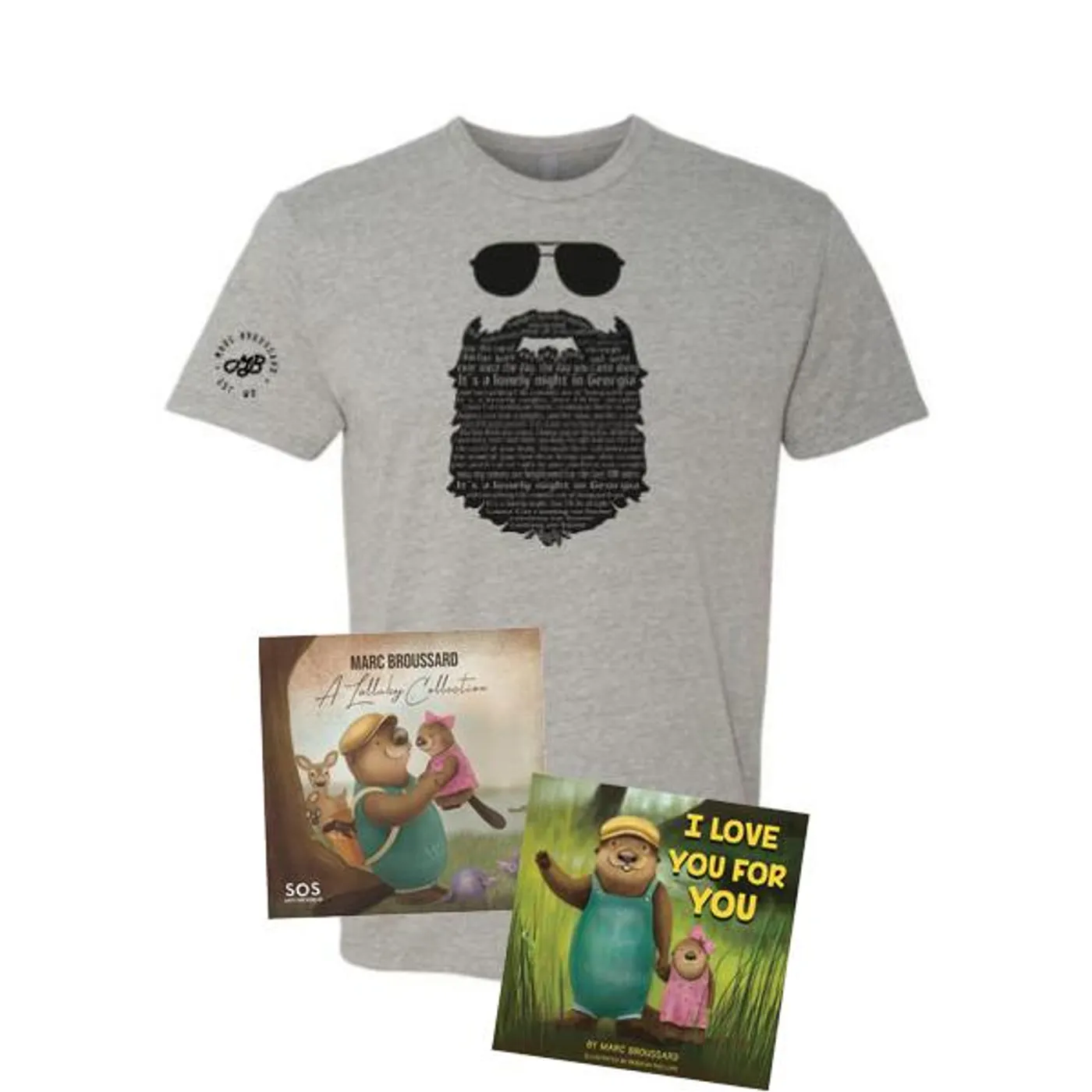 Marc Broussard - S.O.S. 3 Signed Book + CD + Tee Bundle