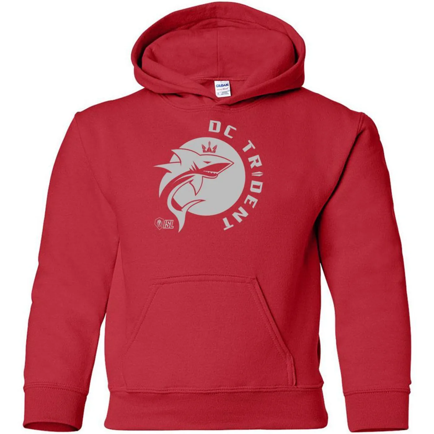 DC Trident - Red Heavy Blend Youth Hooded Sweatshirt