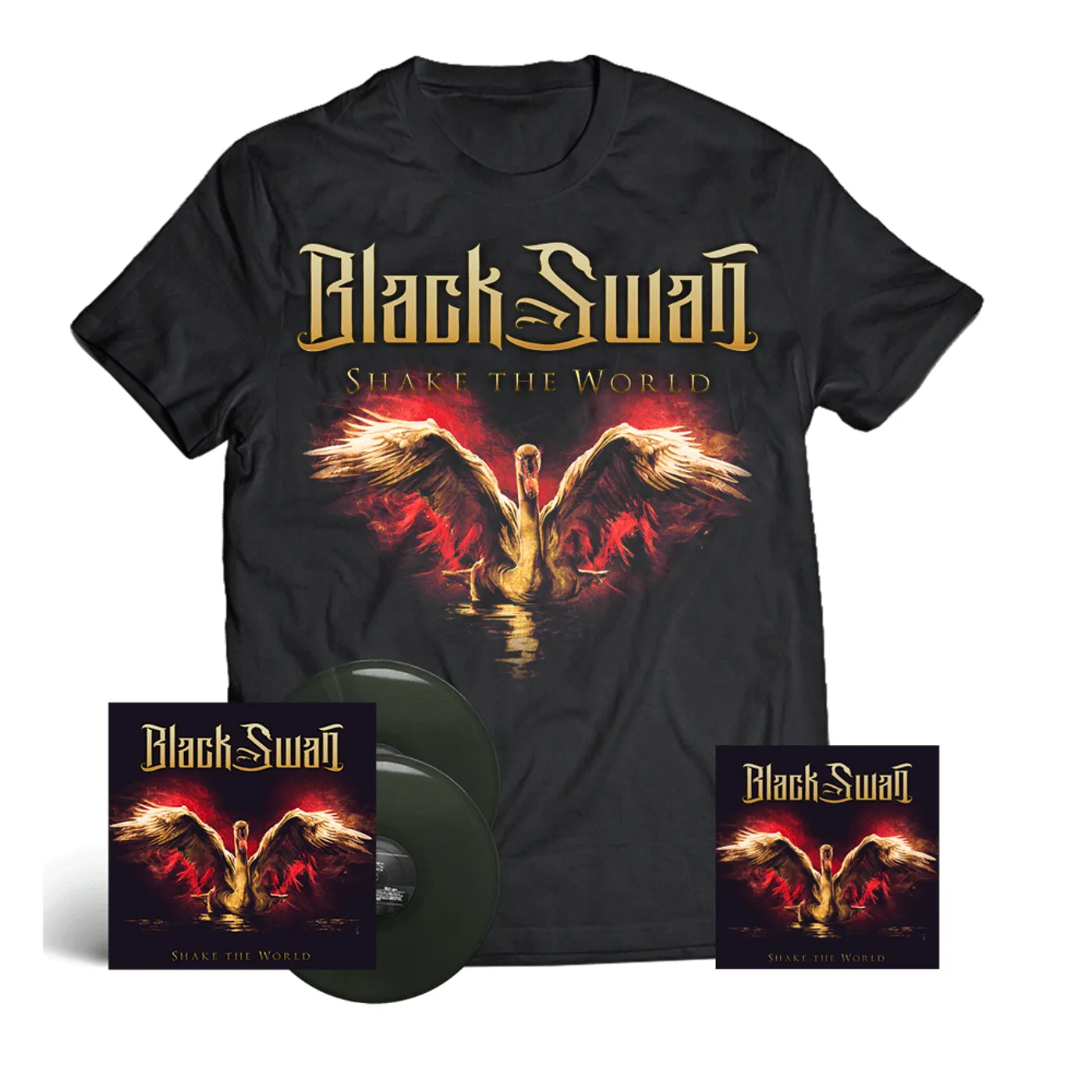 Frontiers Black Swan - Shake The World CD + LP + Album Tee