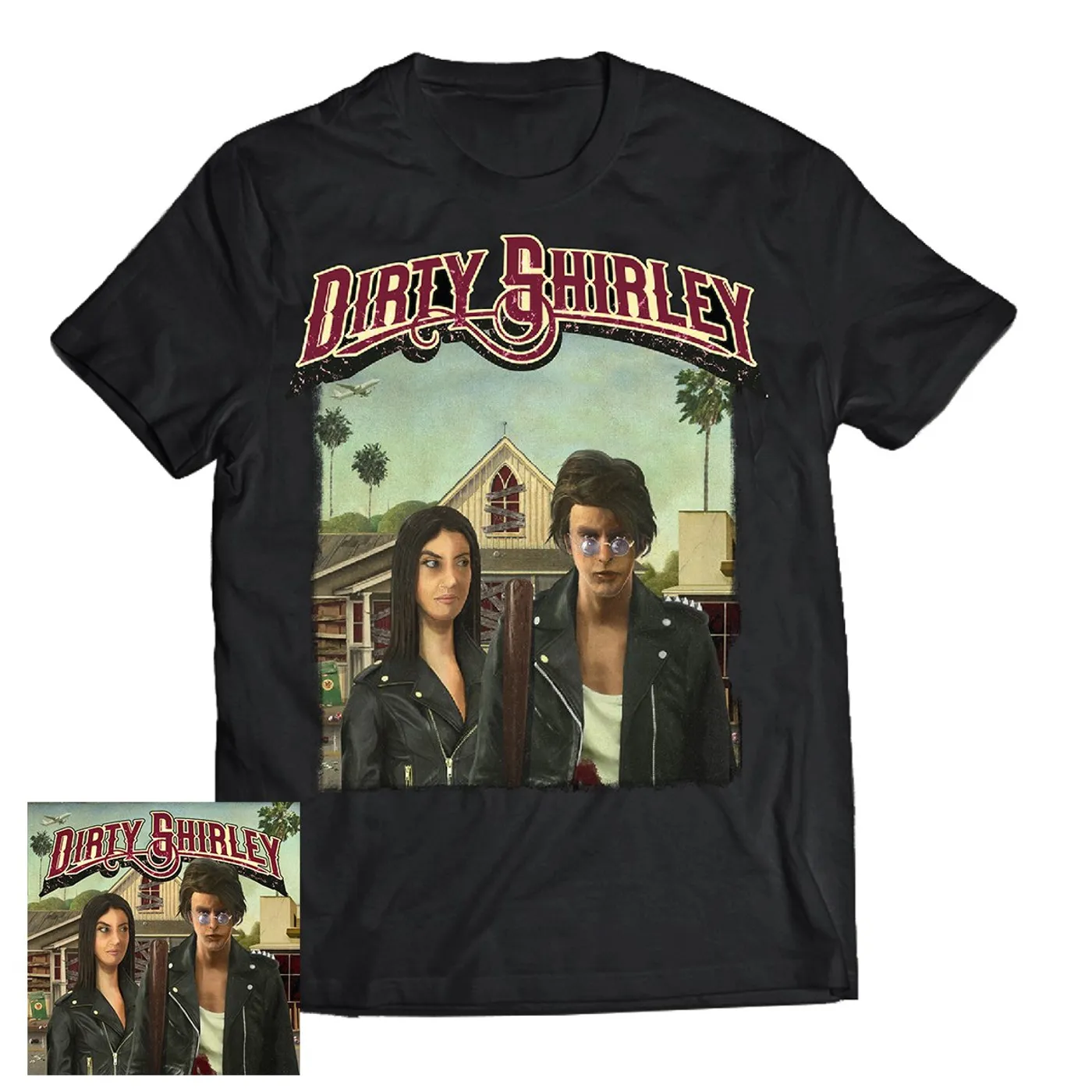 Frontiers Dirty Shirley - Album Artwork Tee + CD Bundle