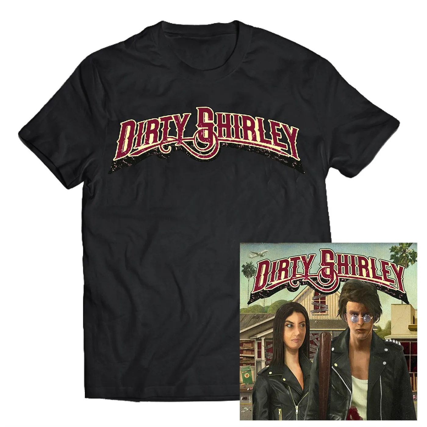 Frontiers Dirty Shirley - Logo Tee + LP Bundle