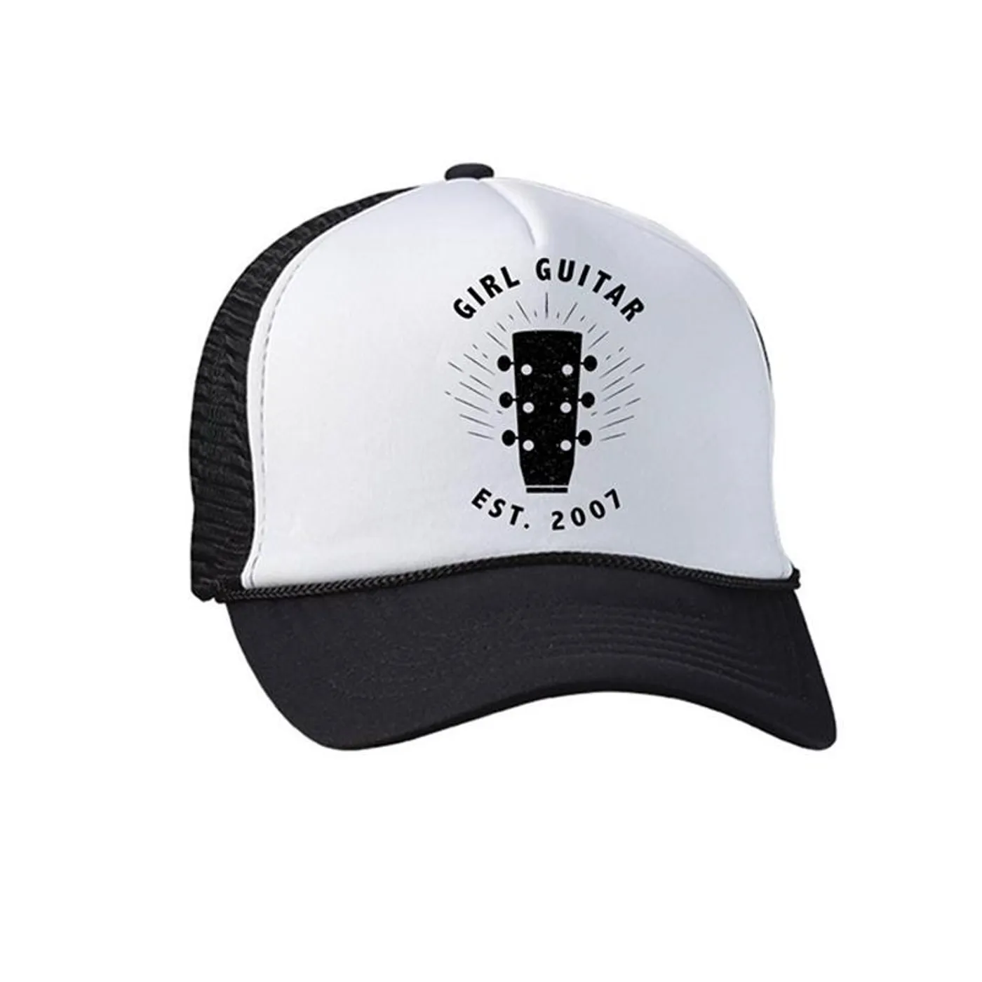 Girl Guitar - Black Trucker Hat