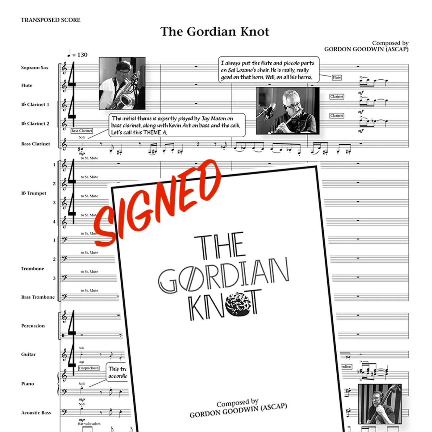 Gordon Goodwin's Big Phat Band - The Gordian Knot Signed Souvenir Score Book
