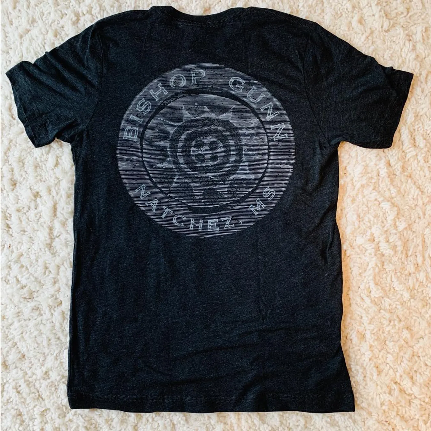 Bishop Gunn - Faces Tee (Charcoal) OG Logo Back
