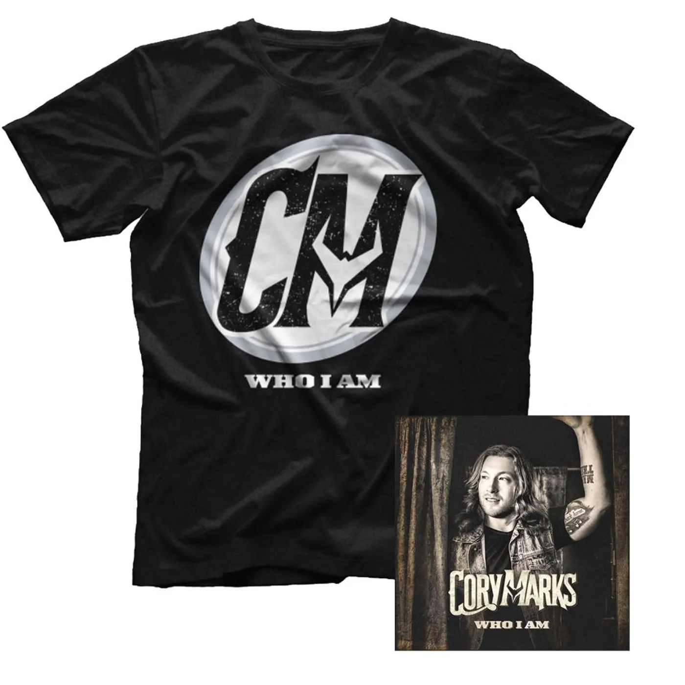Cory Marks - Who I Am Tee + CD Bundle