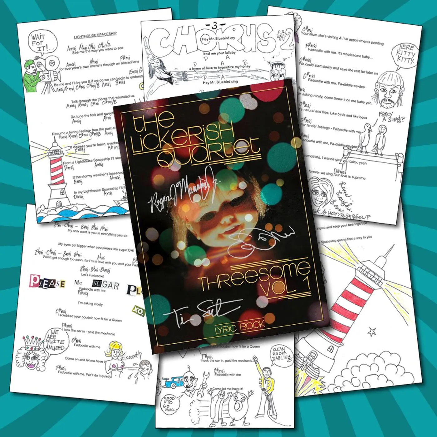 The Lickerish Quartet - Threesome Vol. 1 Signed Music and Lyric Book