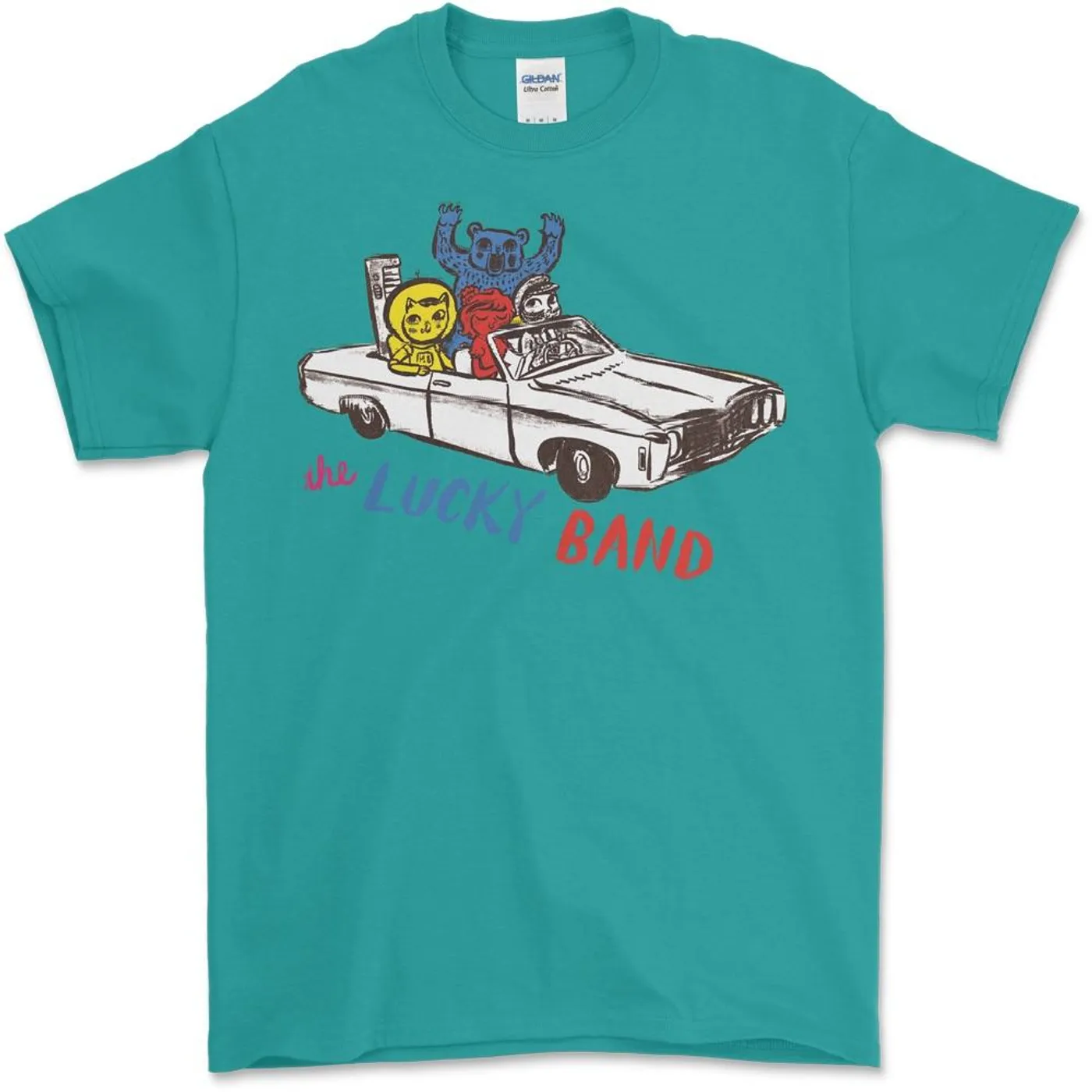 The Lucky Band - Teal Car Tee