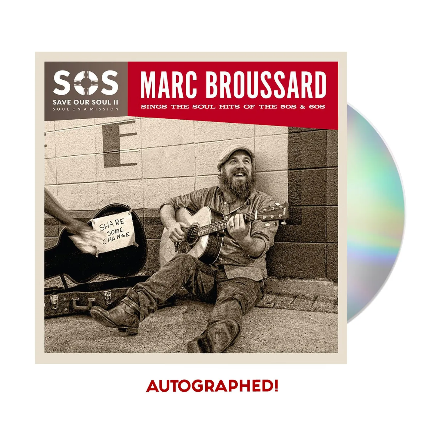 Marc Broussard - S.O.S. II: Save Our Soul: Soul on a Mission Signed CD - Featuring "Cry To Me"
