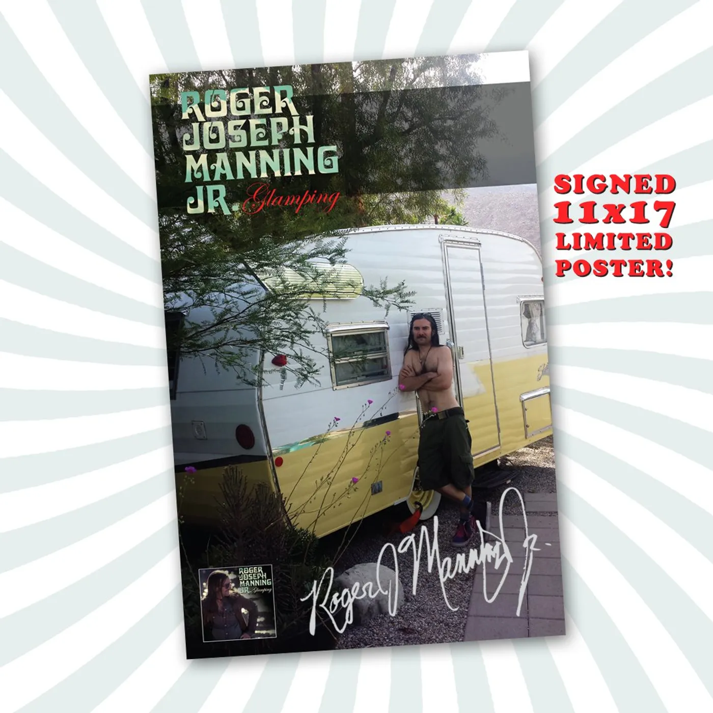 Roger Joseph Manning, Jr. - Limited Edition Signed Glamping Litho Poster