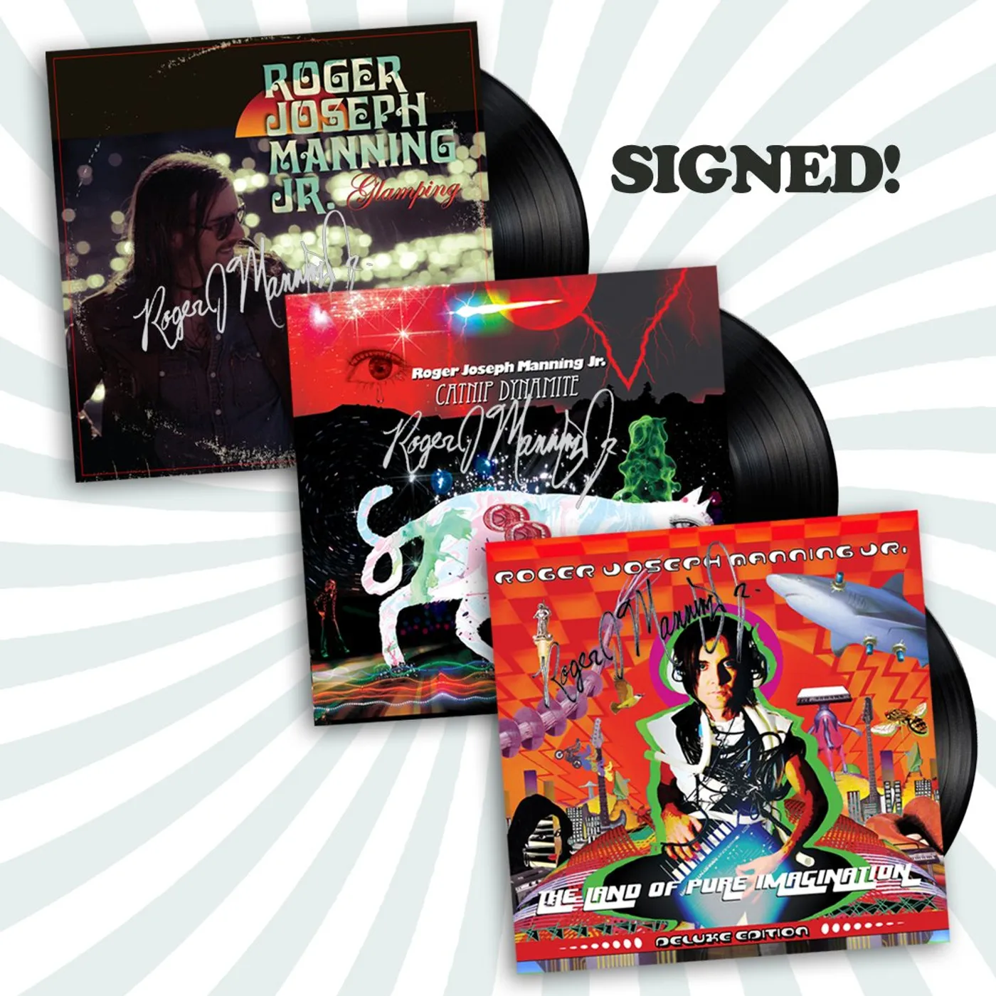 Roger Joseph Manning, Jr. - Signed Vinyl LP Bundle