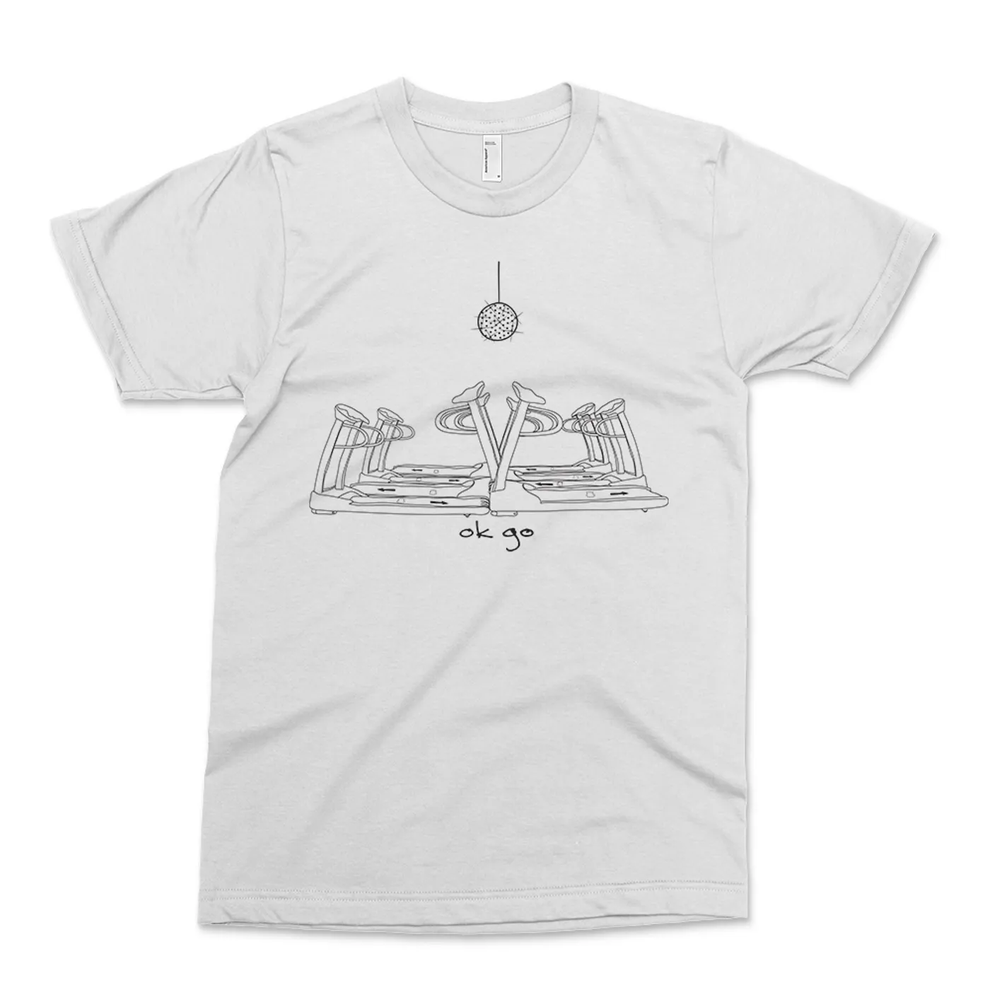 OK Go - Disco Treadmill Lo-Fi T-Shirt - White with Black